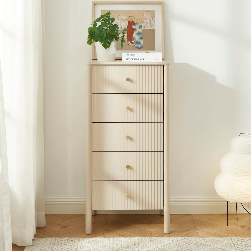 CLEO Lacquered Chest of Drawers – Beige