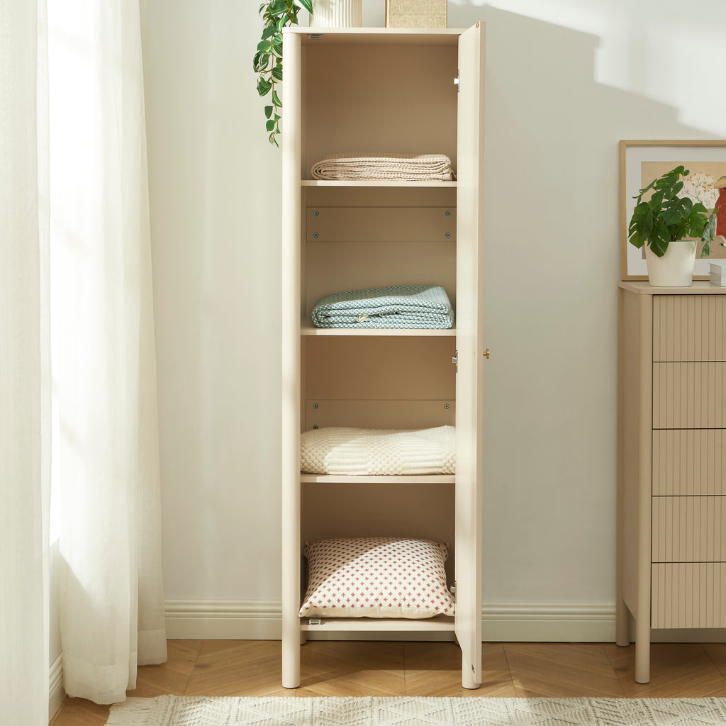 CLEO Lacquered Wardrobe – Beige