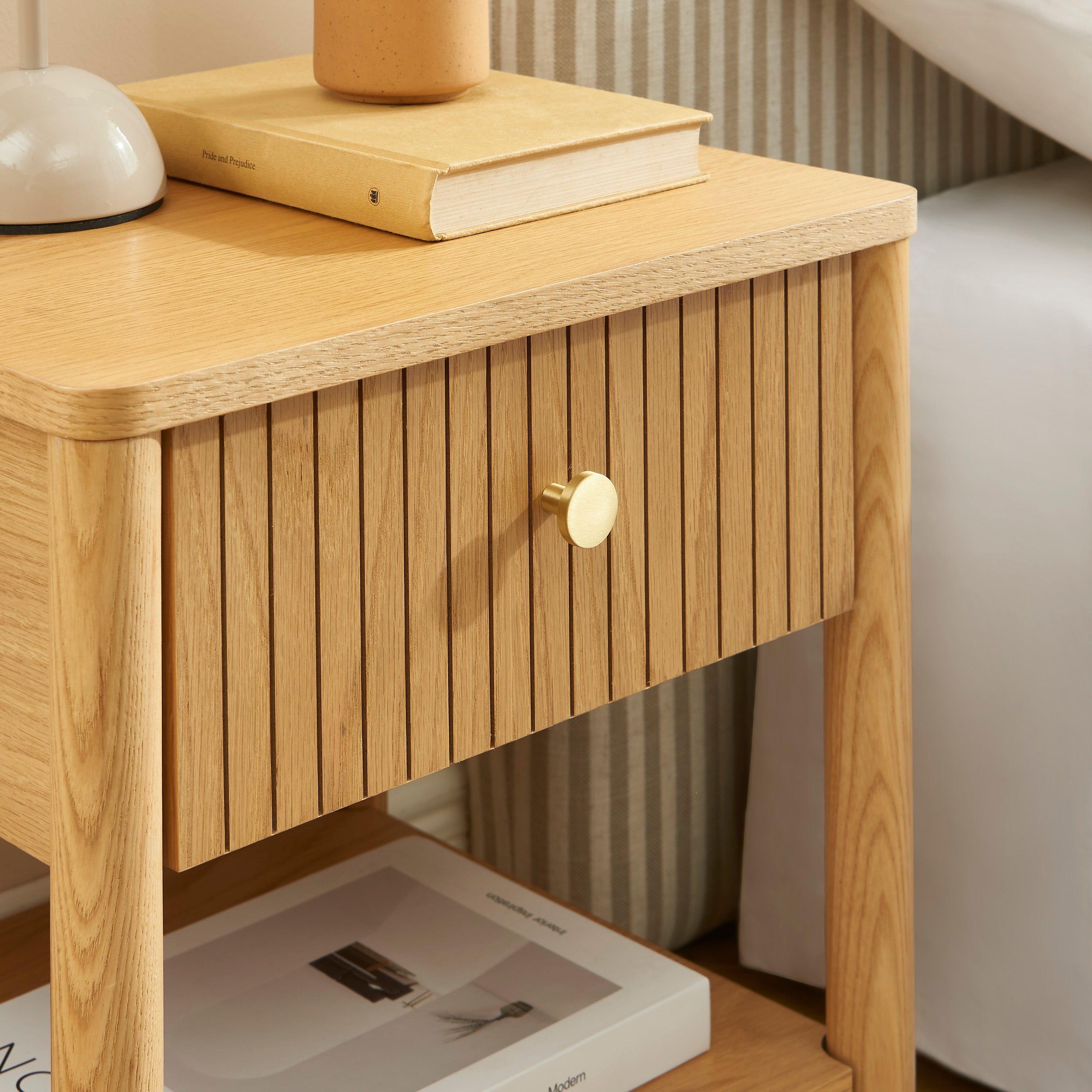 CLEO Nightstand - Light wood