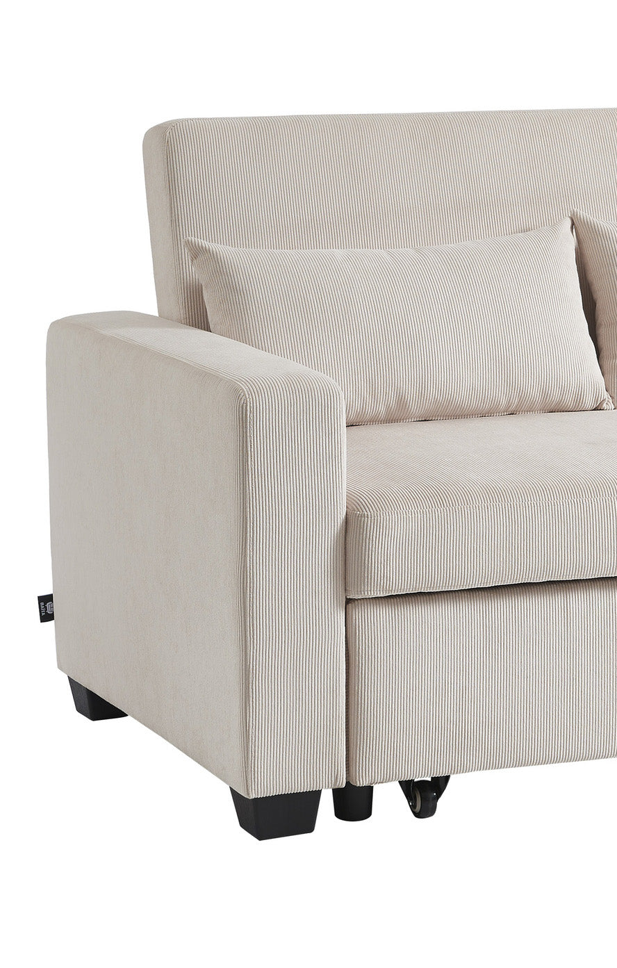 EVA 67" Convertible Sofa Bed - Beige