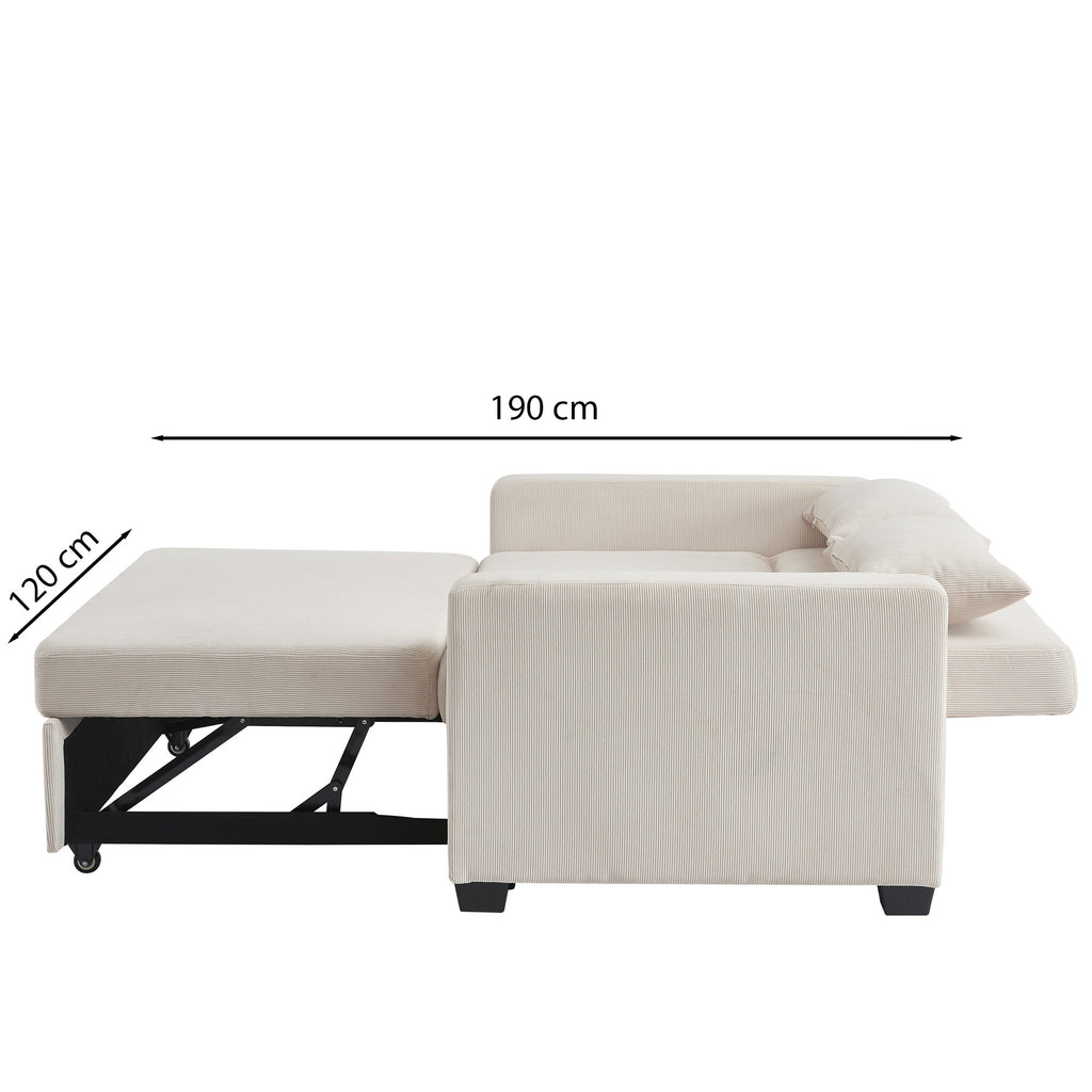 EVA 67" Convertible Sofa Bed - Beige