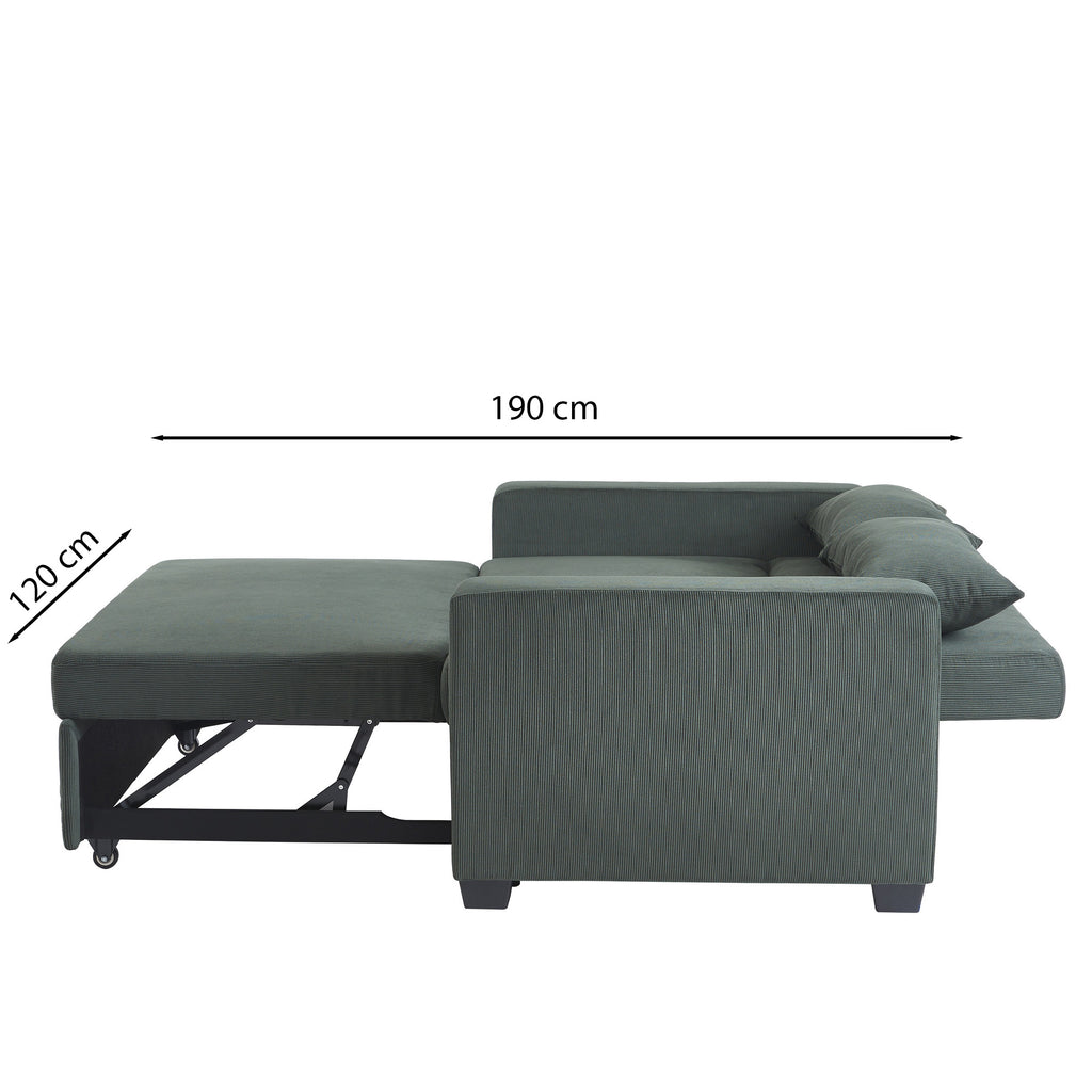 EVA 67" Convertible Sofa Bed - Green