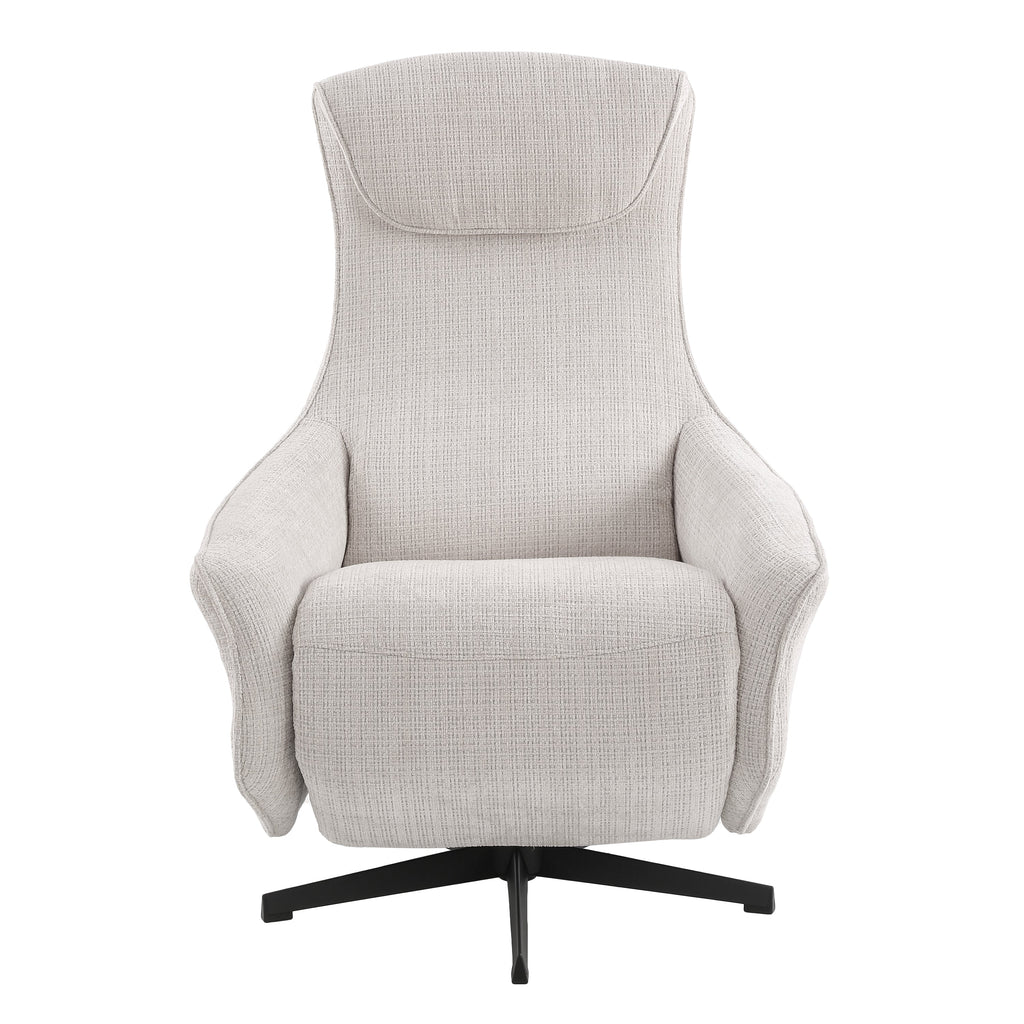 Electric Recliner Swivel Armchair Cochyre 1 Seater Fabric Light – Grey