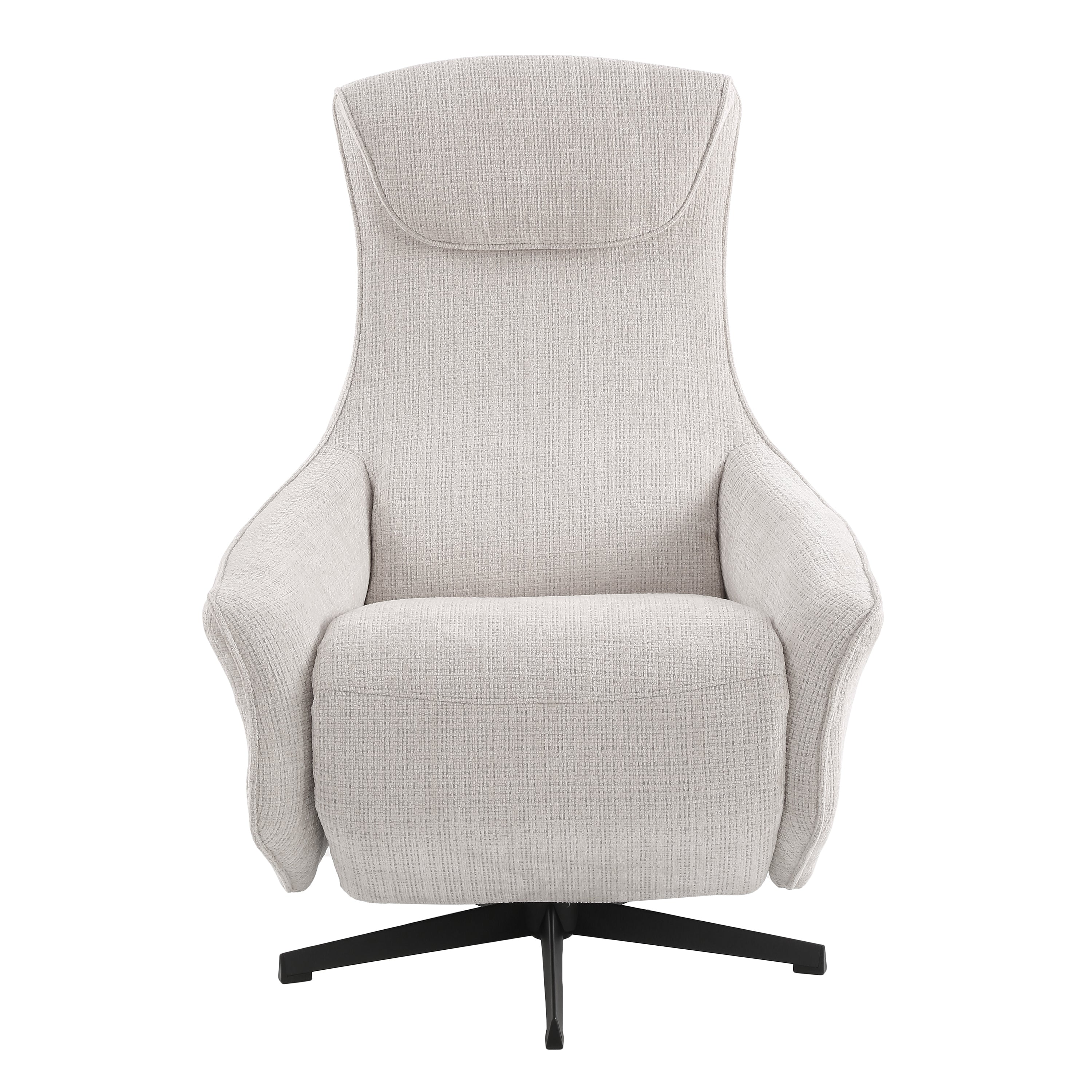 Electric Recliner Swivel Armchair Cochyre 1 Seater Fabric Light – Grey