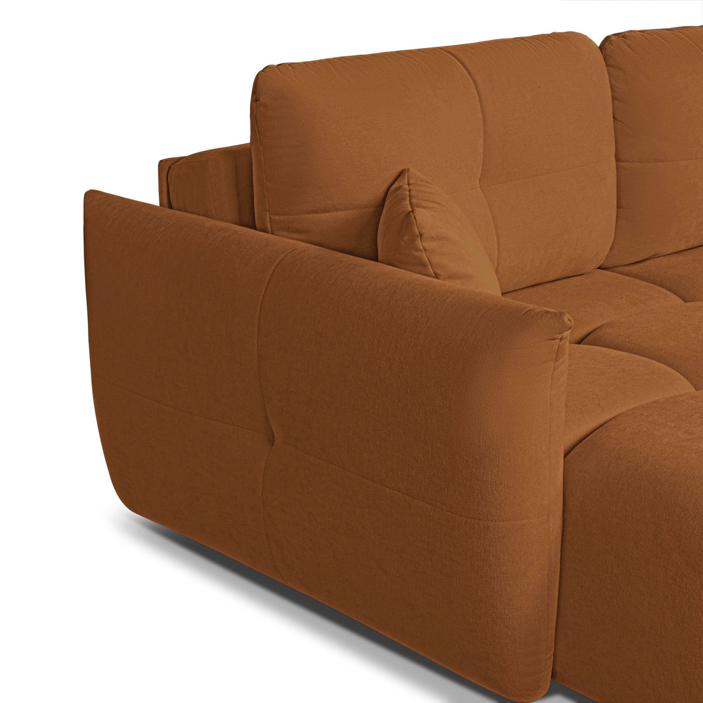 COMO 96.5'' 3-Seater Convertible Sofa Bed - Terracotta