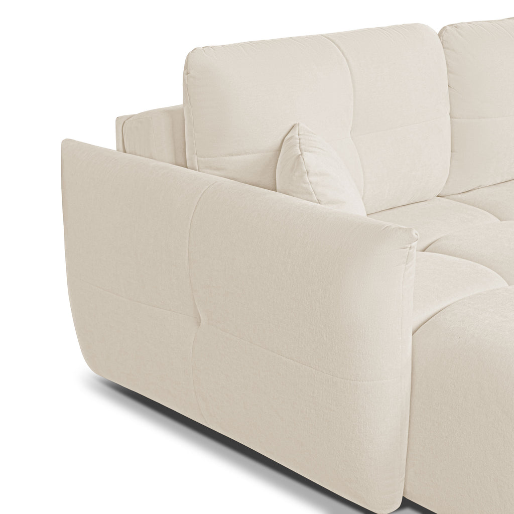 COMO Fabric Convertible Straight Sofa – Beige