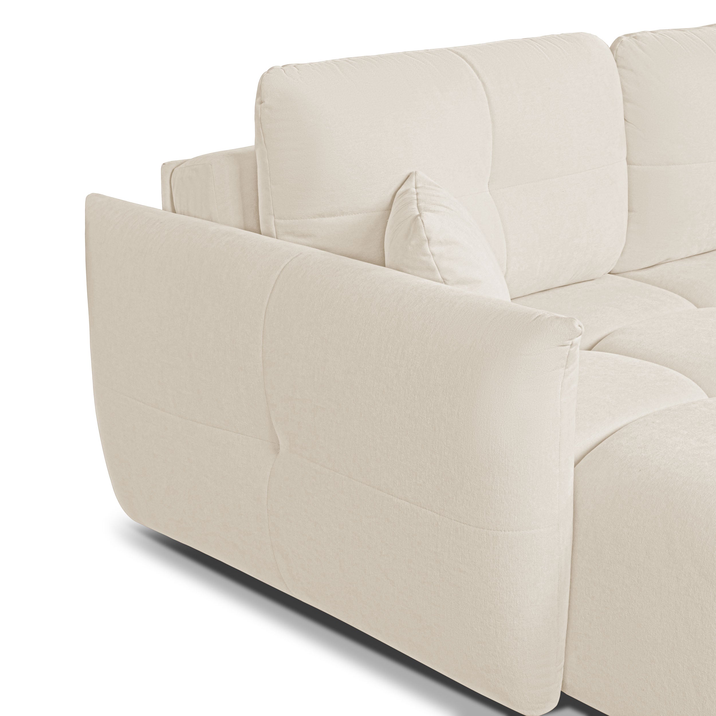 COMO Fabric Convertible Straight Sofa – Beige