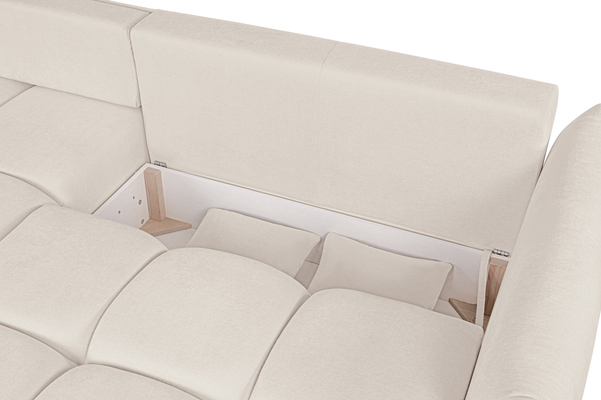 COMO Fabric Convertible Straight Sofa – Beige