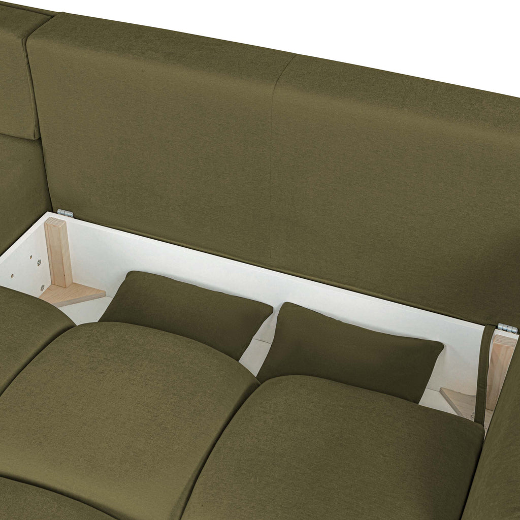 COMO 96.5'' 3-Seater Convertible Sofa Bed - Green