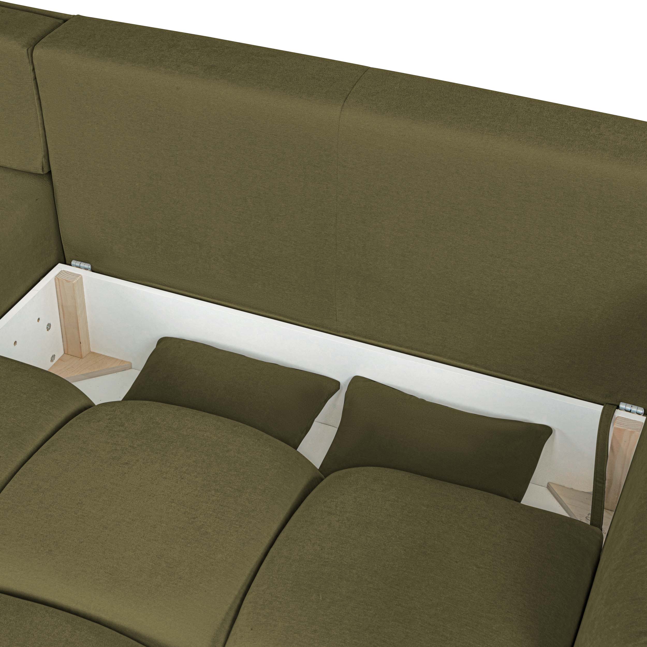 COMO 96.5'' 3-Seater Convertible Sofa Bed - Green