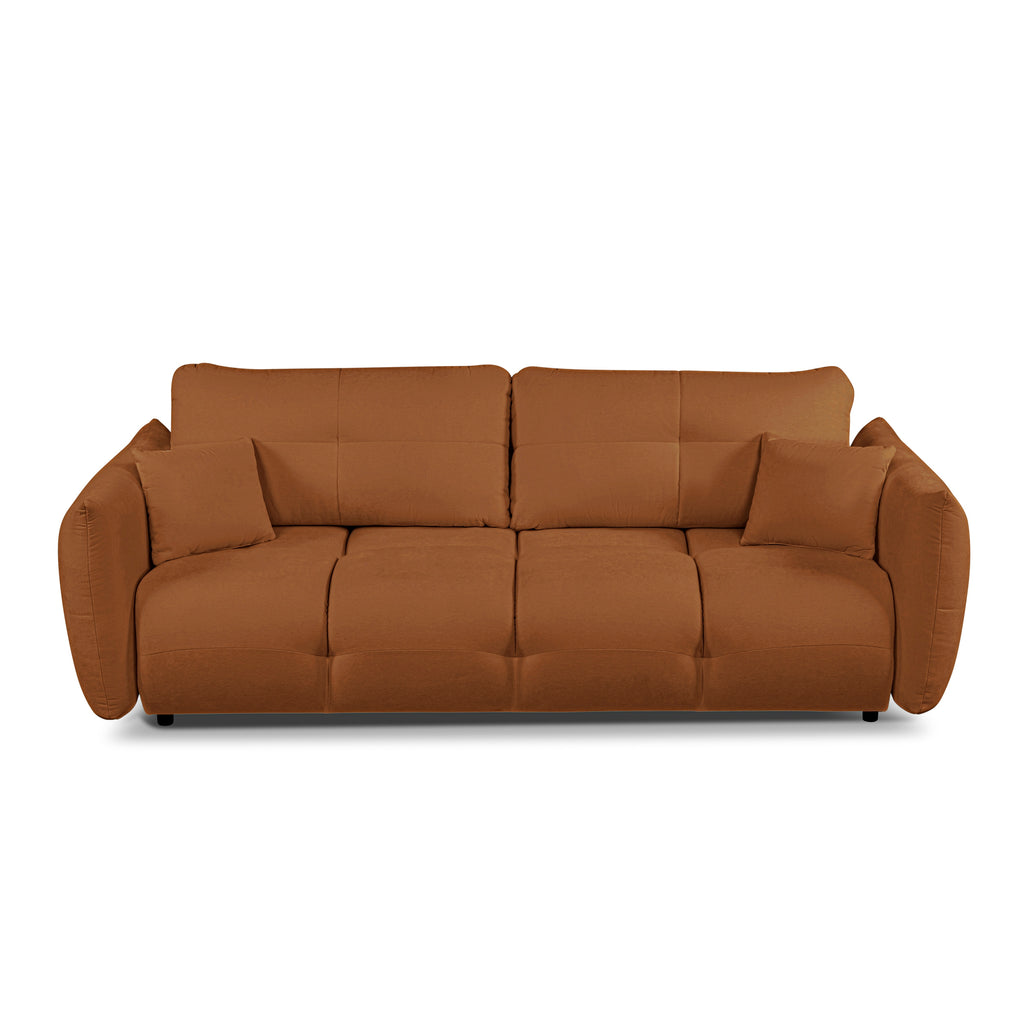 COMO 96.5'' 3-Seater Convertible Sofa Bed - Terracotta