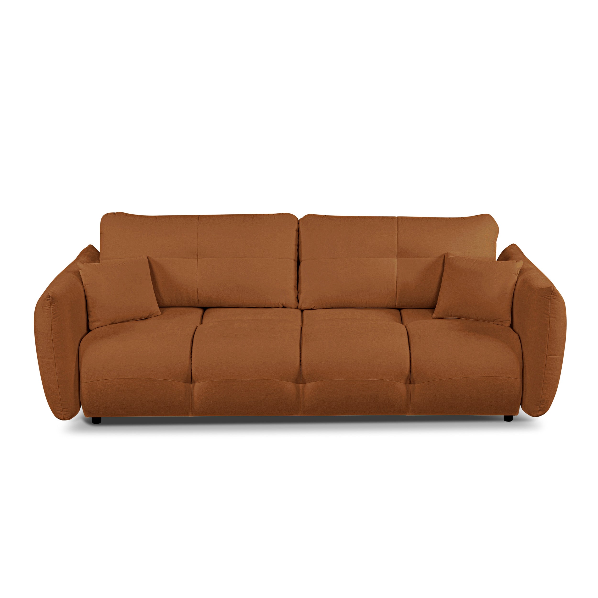 COMO 96.5'' 3-Seater Convertible Sofa Bed - Terracotta