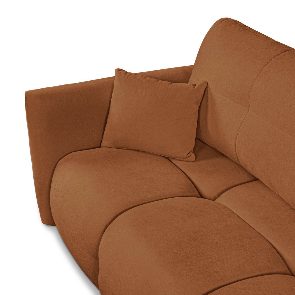 COMO 96.5'' 3-Seater Convertible Sofa Bed - Terracotta