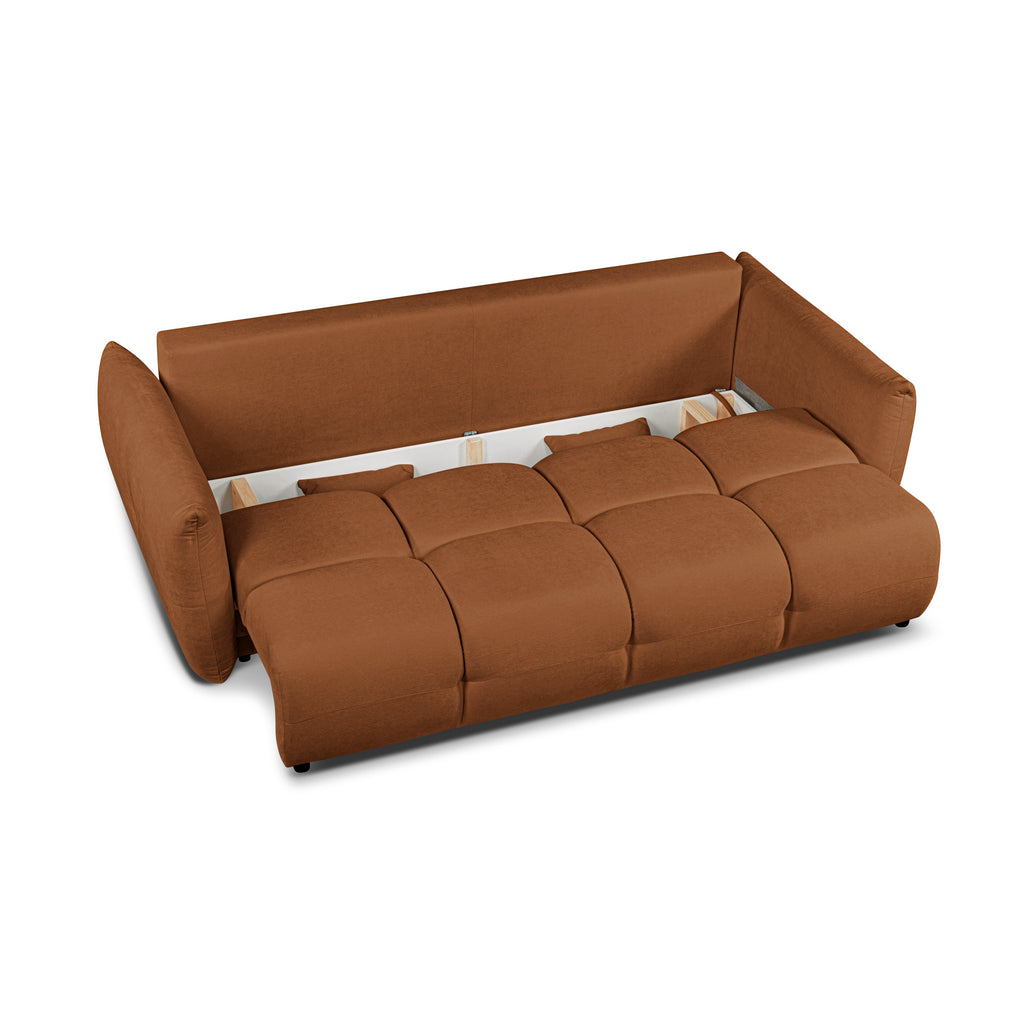 COMO 96.5'' 3-Seater Convertible Sofa Bed - Terracotta
