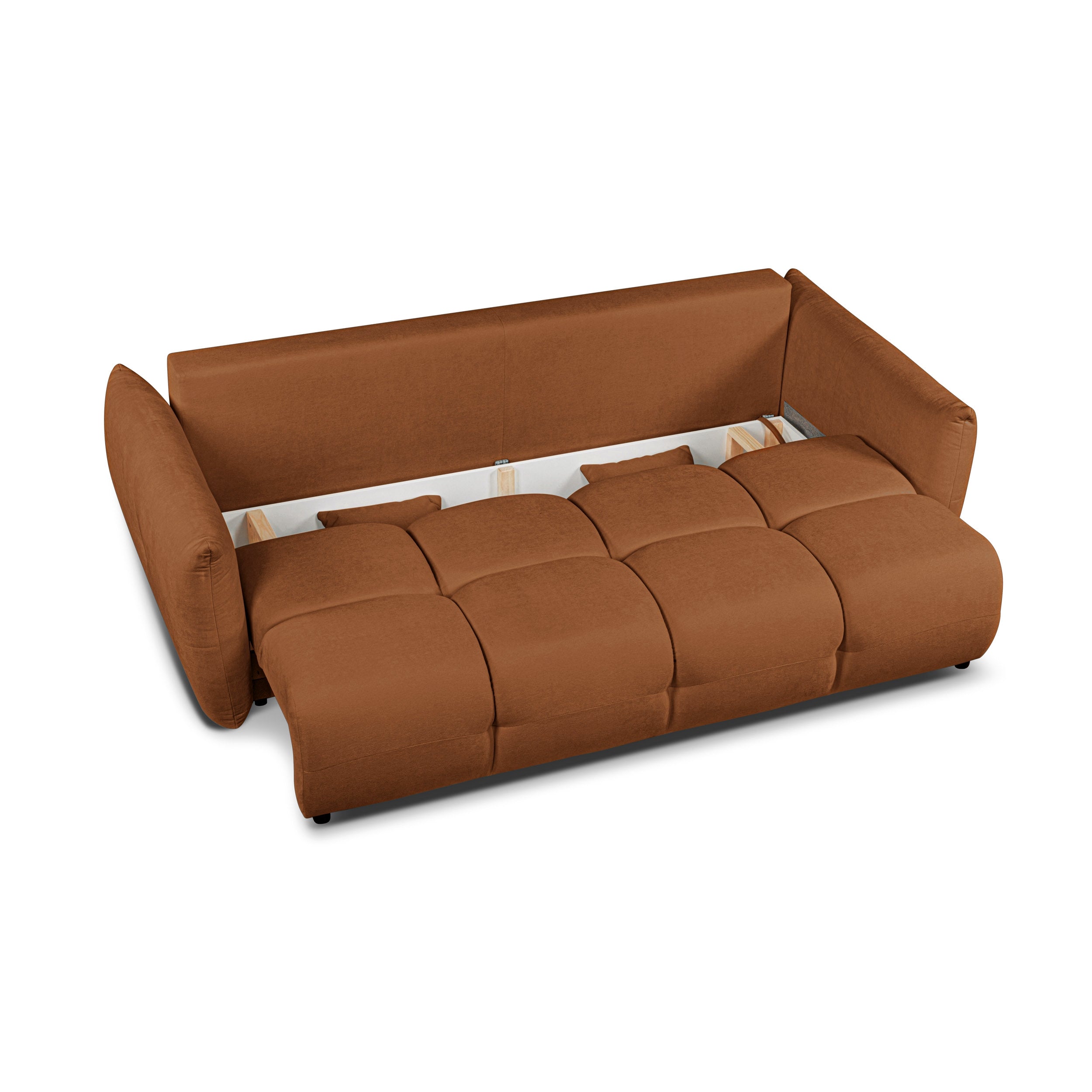 COMO 96.5'' 3-Seater Convertible Sofa Bed - Terracotta