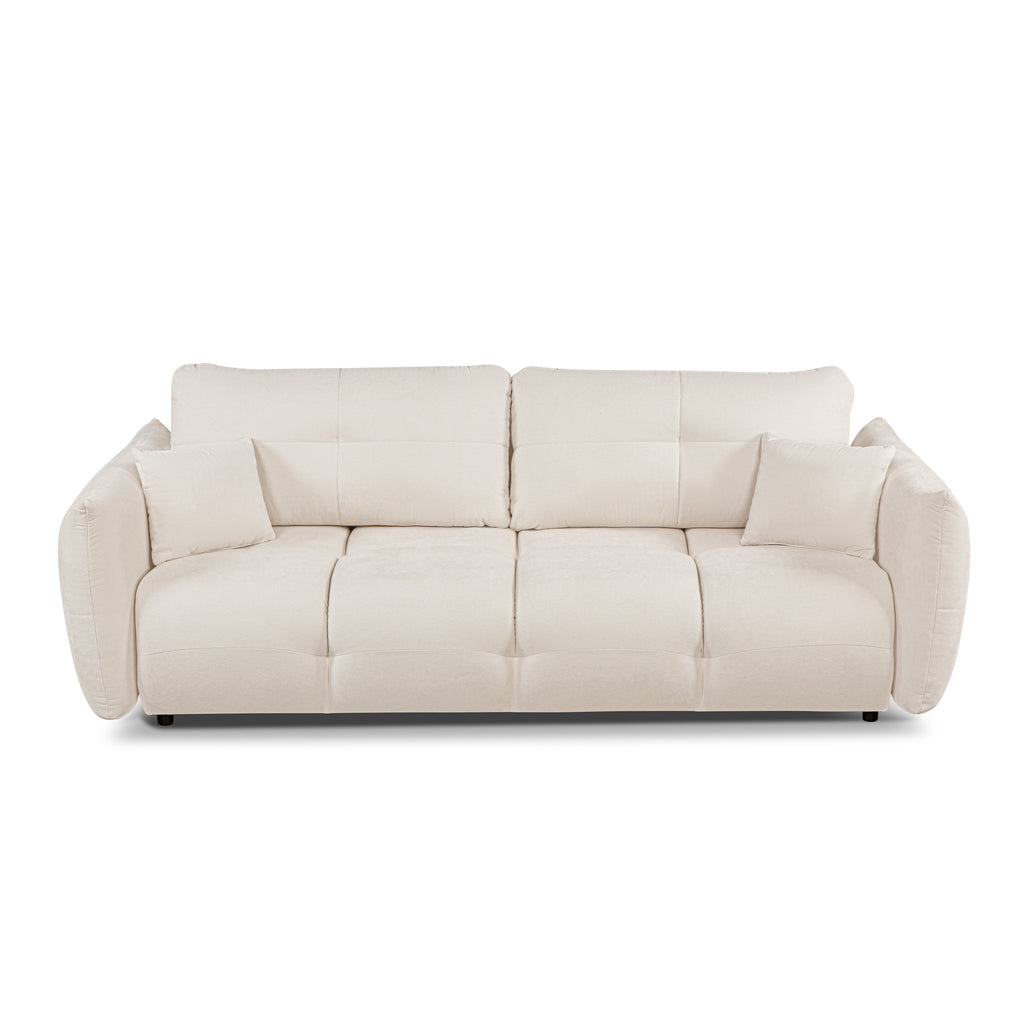 COMO 96.5'' 3-Seater Convertible Sofa Bed – Chenille Fabric Sofa