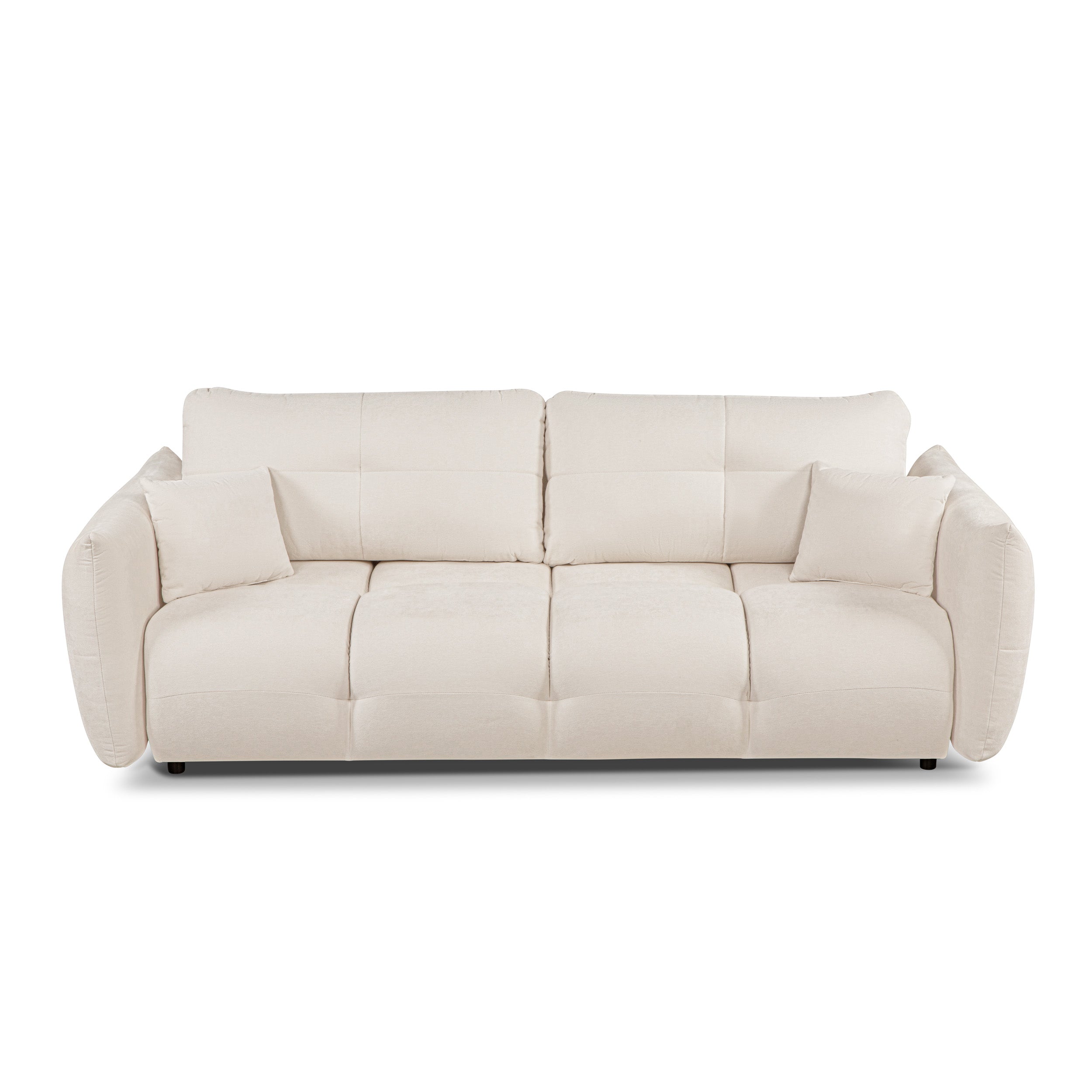 COMO 96.5'' 3-Seater Convertible Sofa Bed – Chenille Fabric Sofa