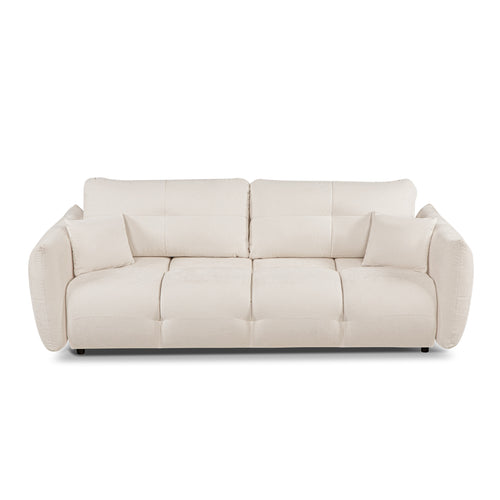 COMO 96.5'' 3-Seater Convertible Sofa Bed – Chenille Fabric Sofa