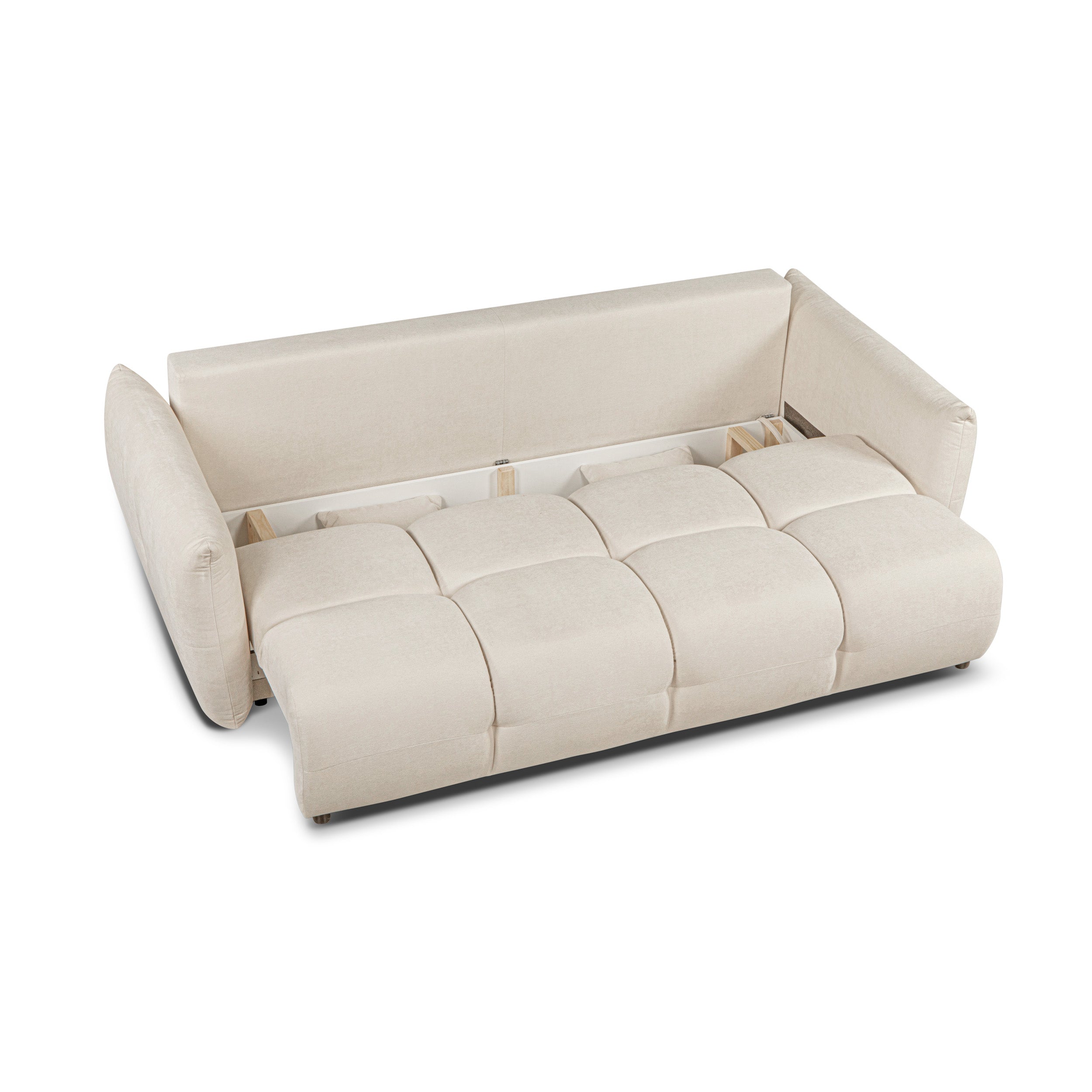 COMO Fabric Convertible Straight Sofa – Beige
