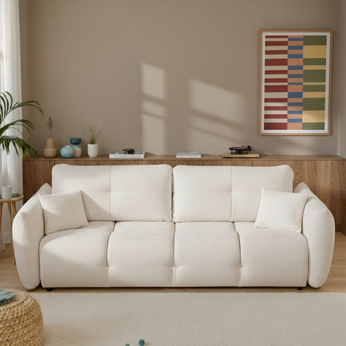 COMO Fabric Convertible Straight Sofa – Beige