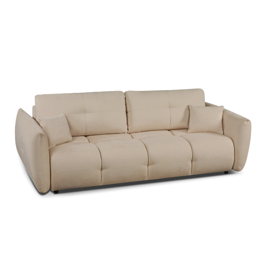 COMO Fabric Convertible Straight Sofa – Greige