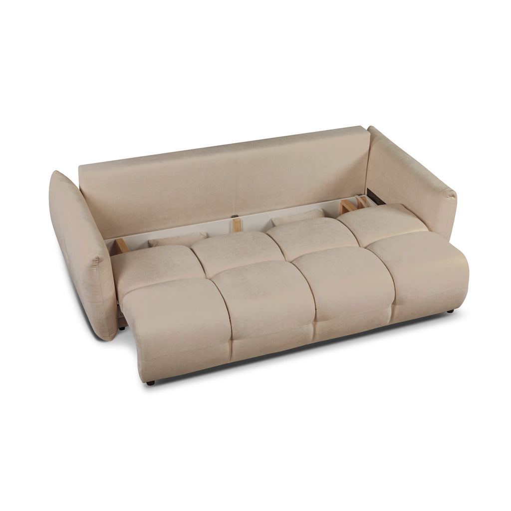 COMO Fabric Convertible Straight Sofa – Greige