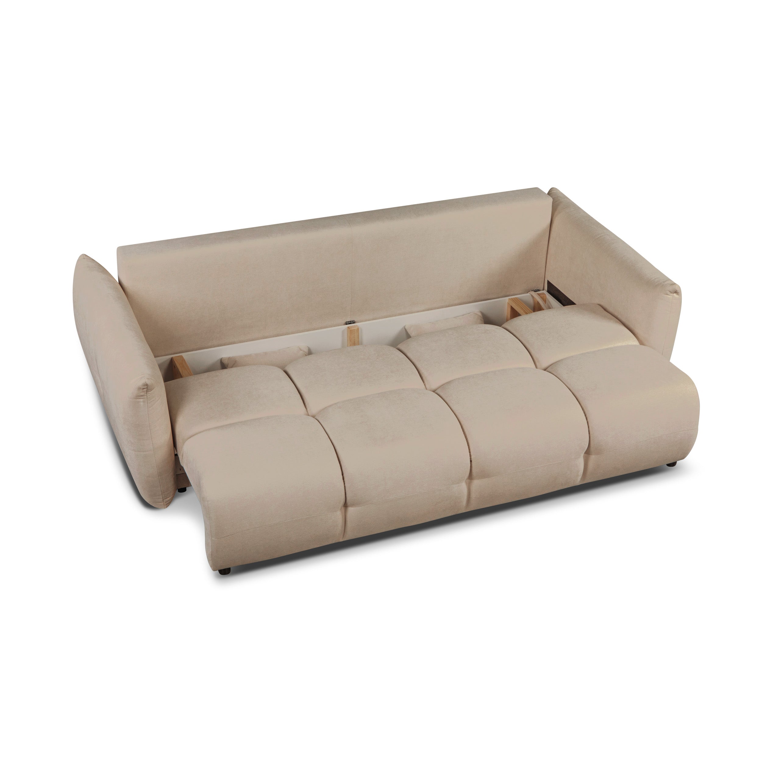 COMO Fabric Convertible Straight Sofa – Greige