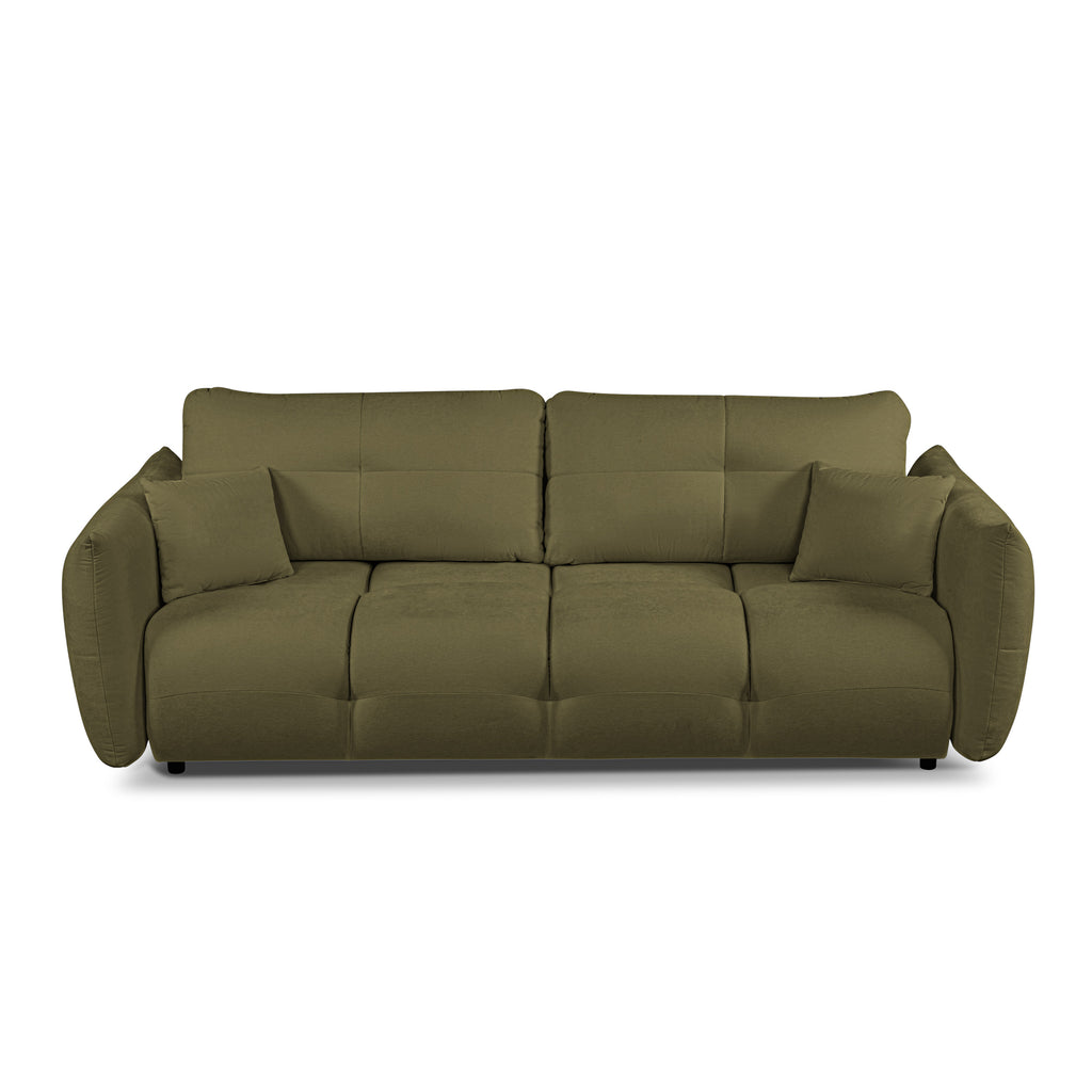 COMO 96.5'' 3-Seater Convertible Sofa Bed - Green