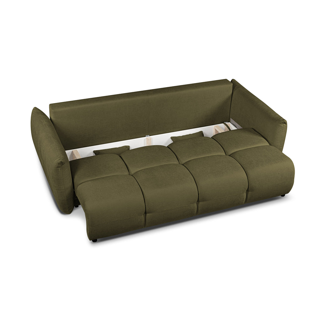 COMO 96.5'' 3-Seater Convertible Sofa Bed - Green