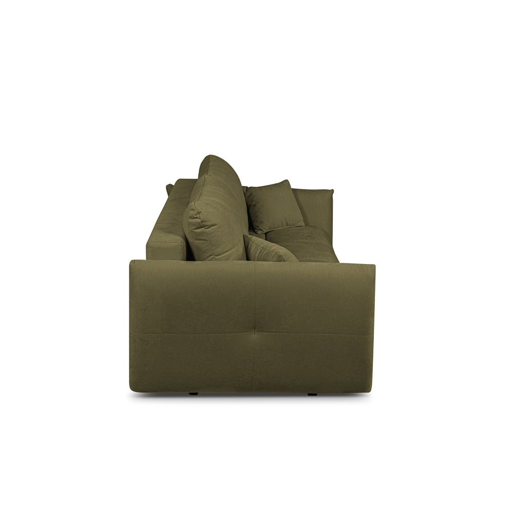 COMO 96.5'' 3-Seater Convertible Sofa Bed - Green