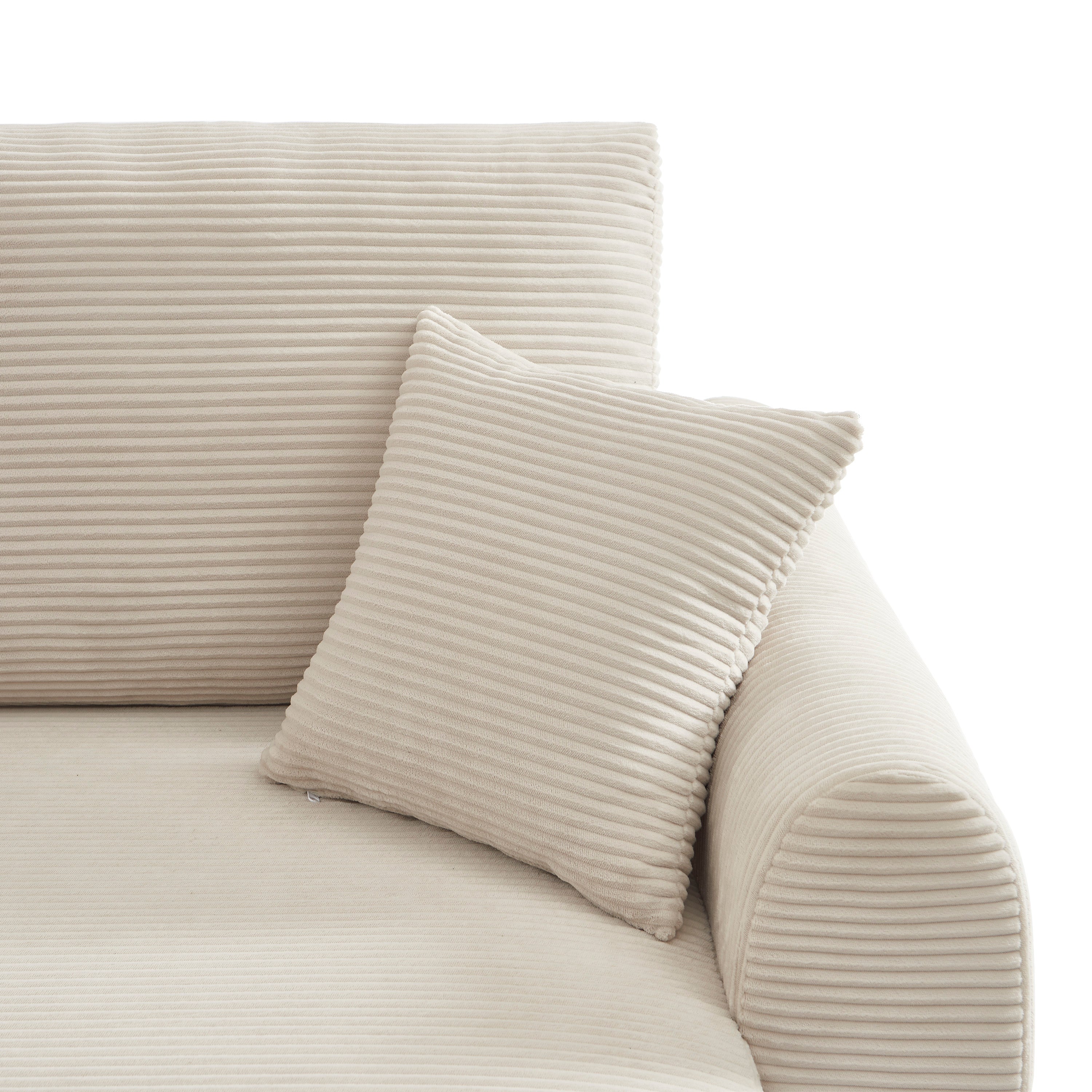 DANILO Fabric Corner Sofa – Beige