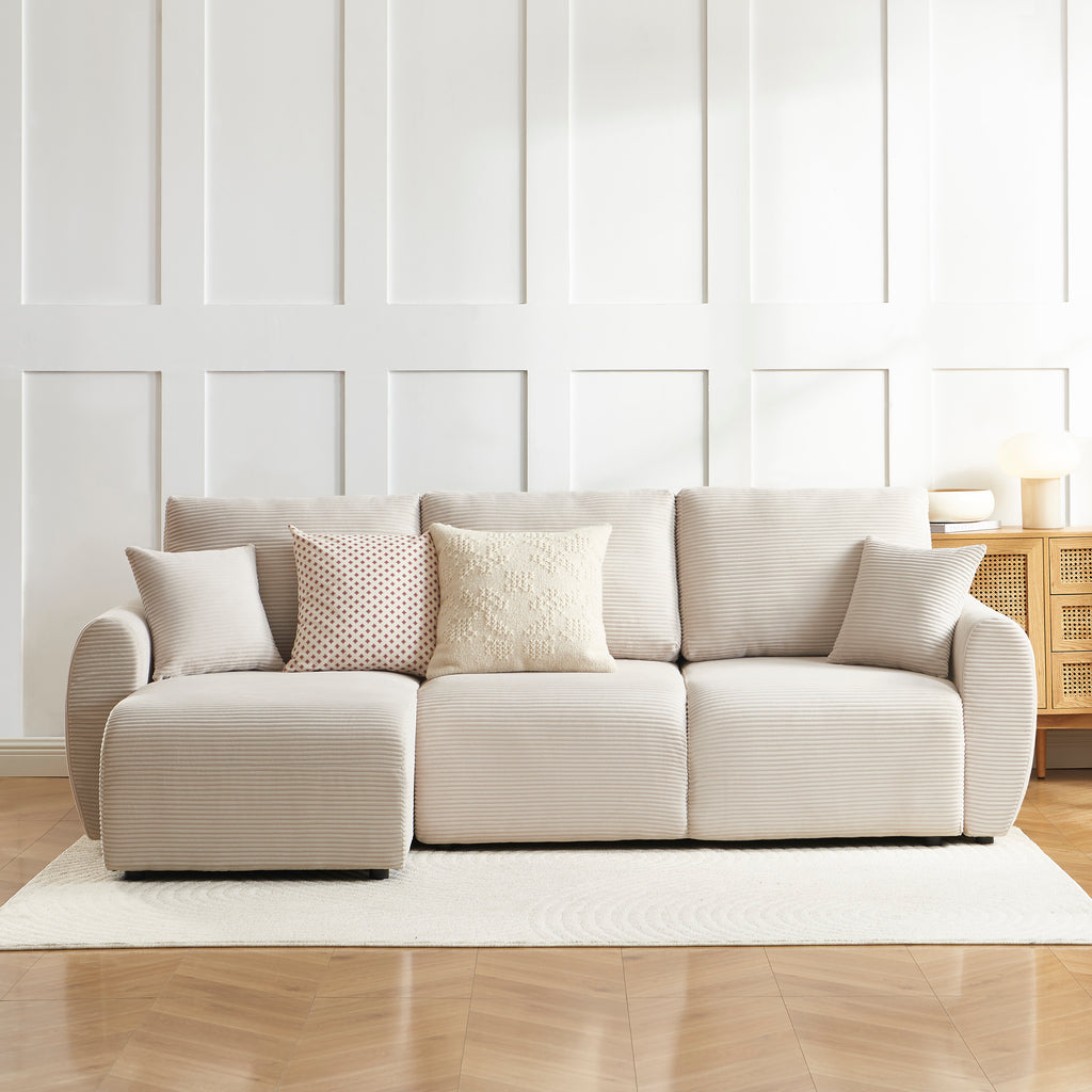 DANILO Fabric Corner Sofa – Beige
