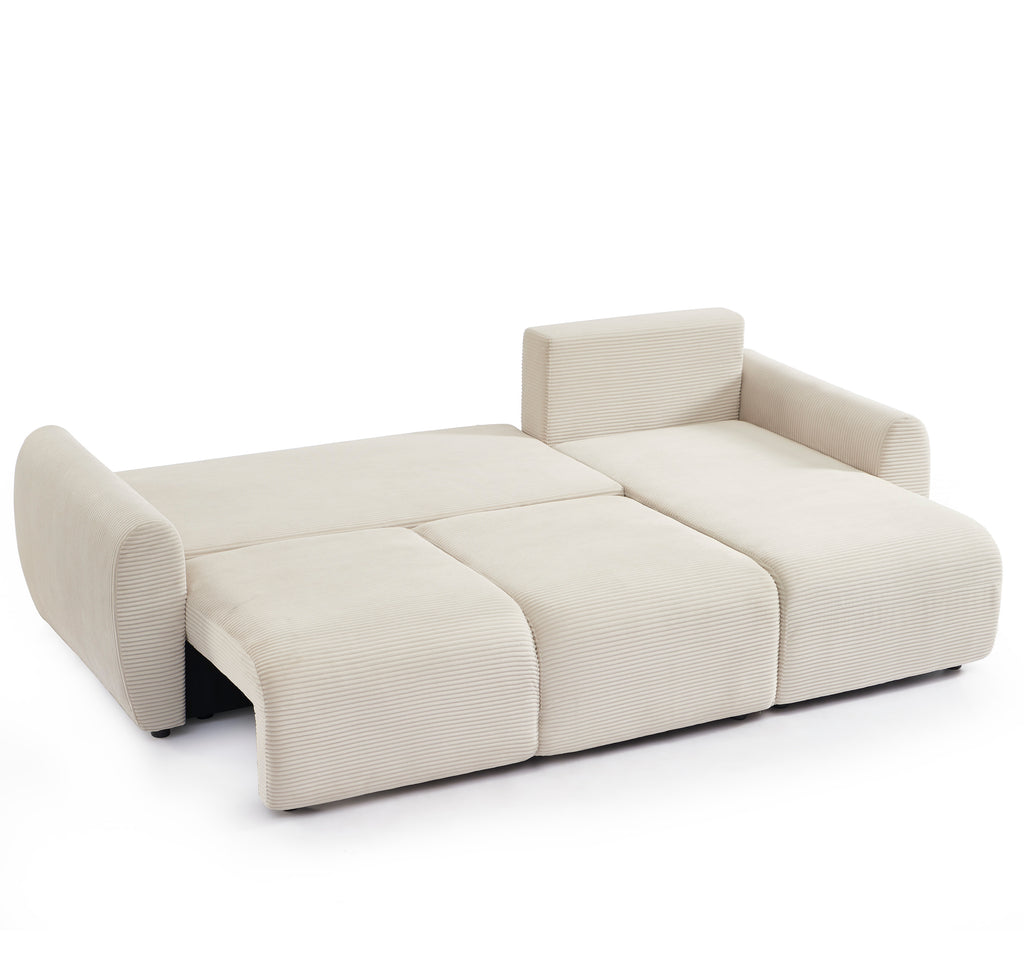 DANILO Fabric Corner Sofa – Beige