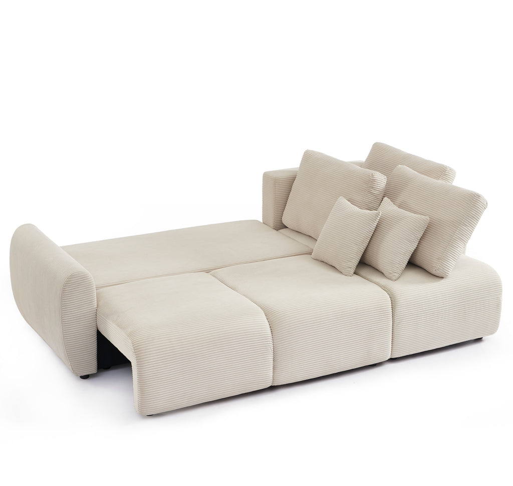 DANILO Fabric Corner Sofa – Beige