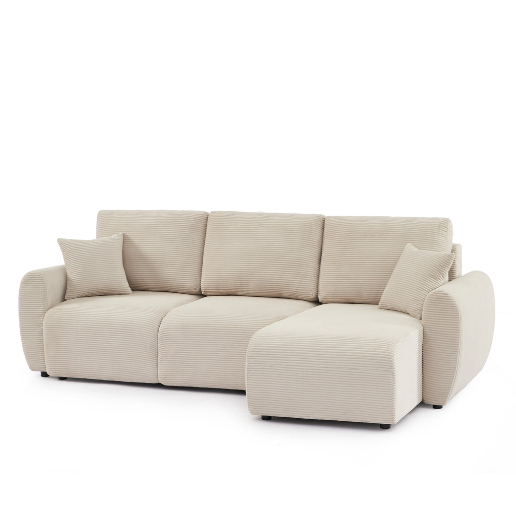 DANILO Fabric Corner Sofa – Beige