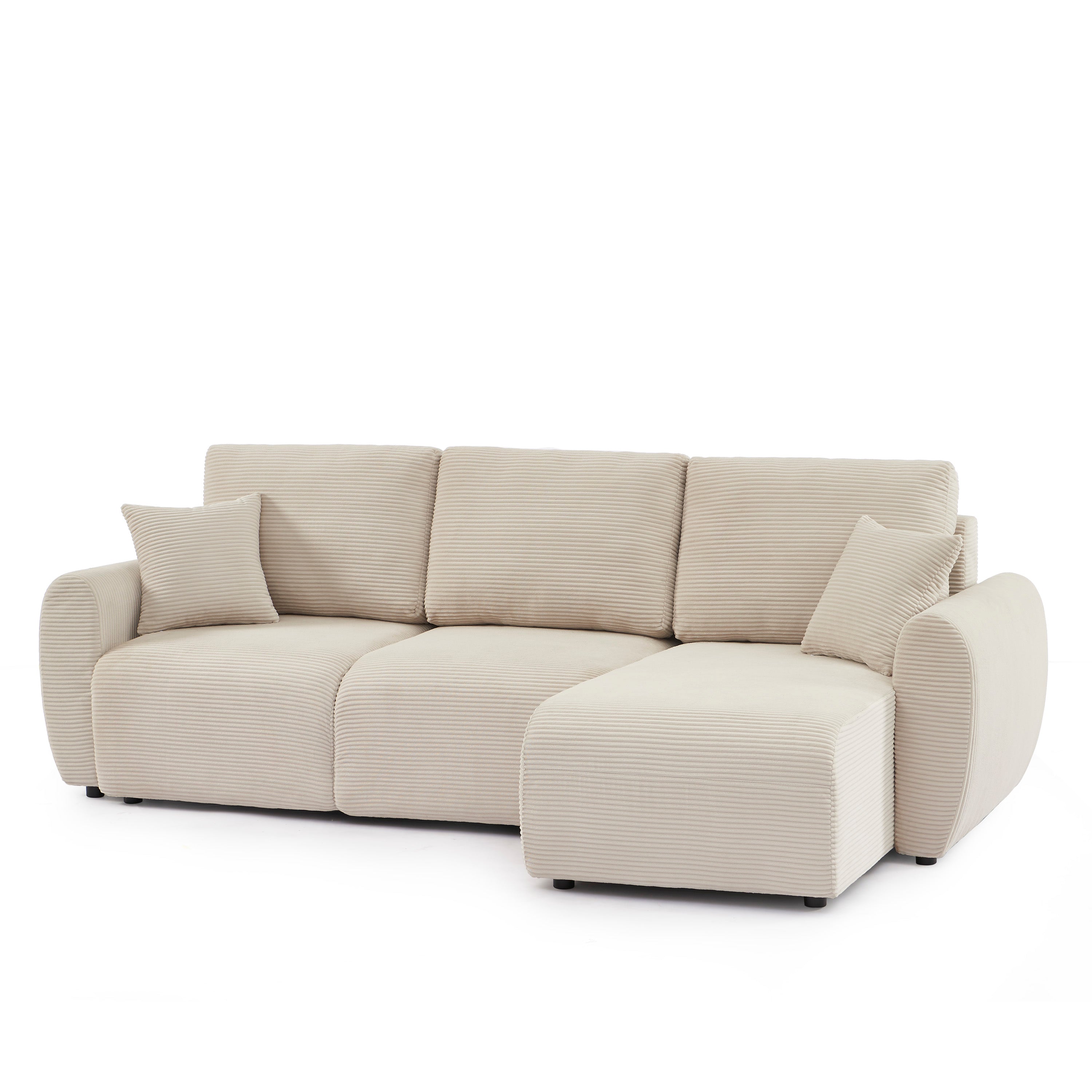 DANILO Fabric Corner Sofa – Beige