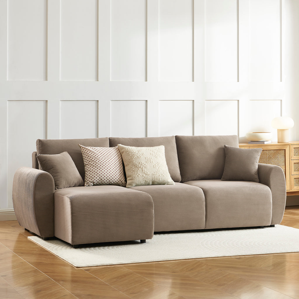 DANILO Fabric Corner Sofa – Greige