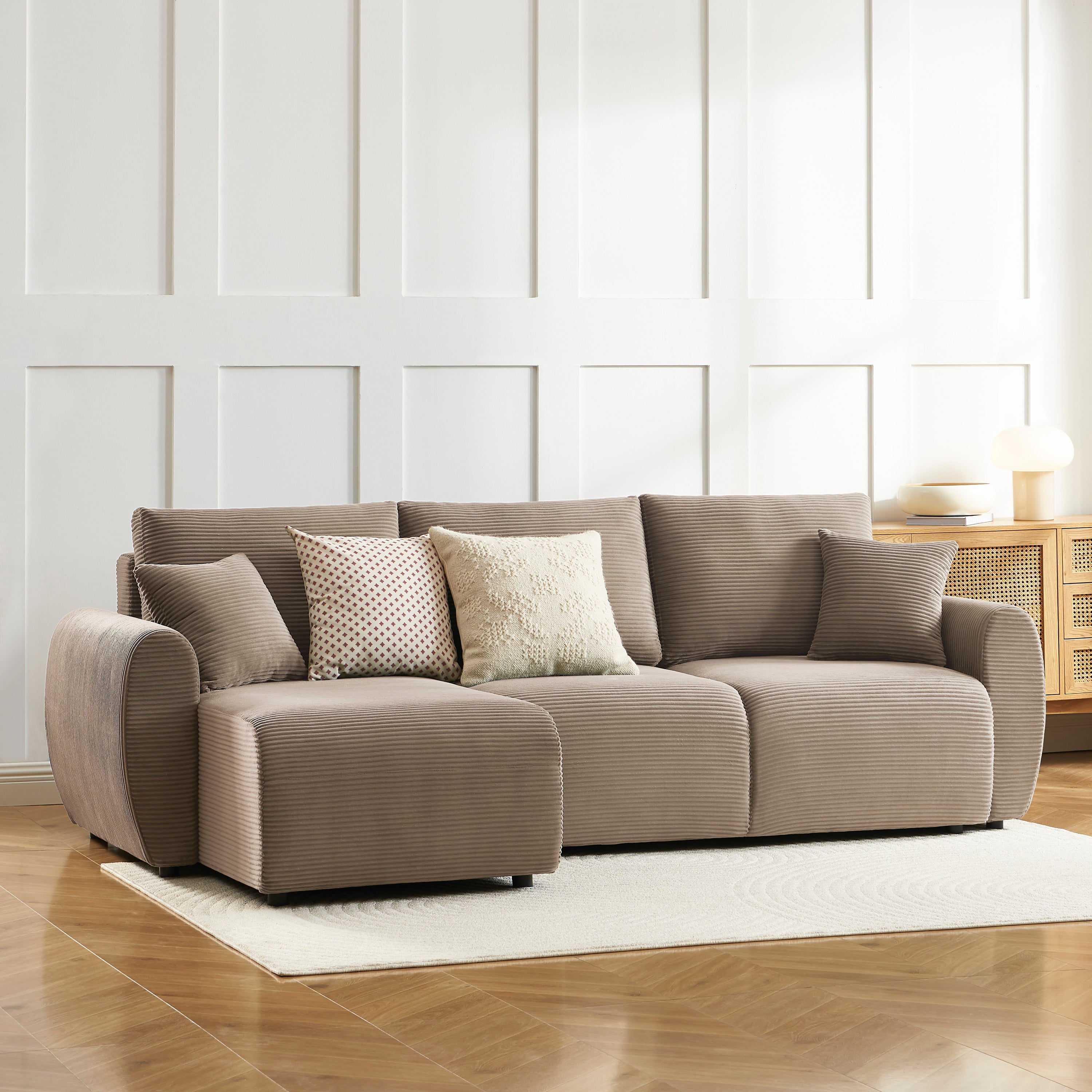DANILO Fabric Corner Sofa – Greige