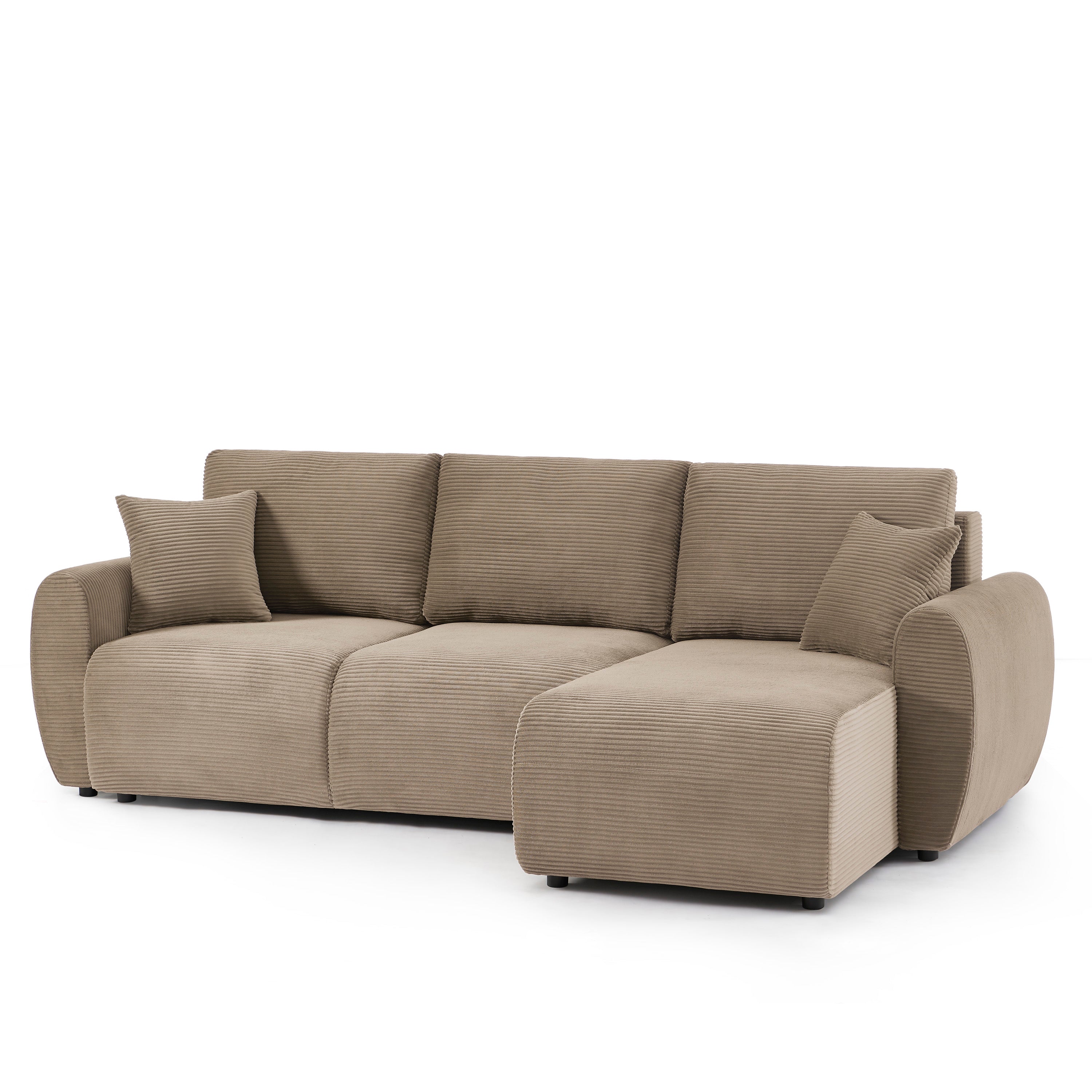 DANILO Fabric Corner Sofa – Greige