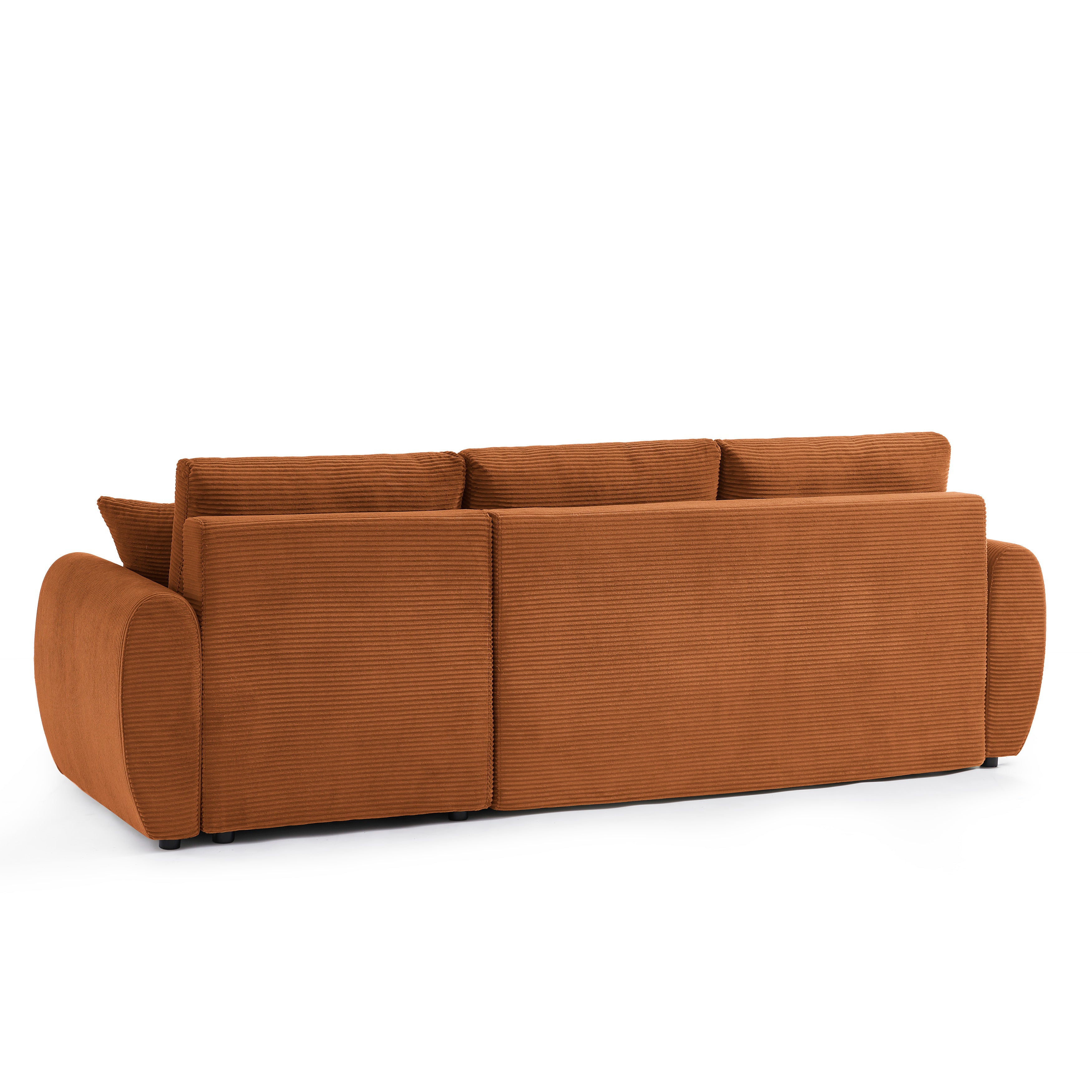 DANILO Fabric Corner Sofa – Terracotta