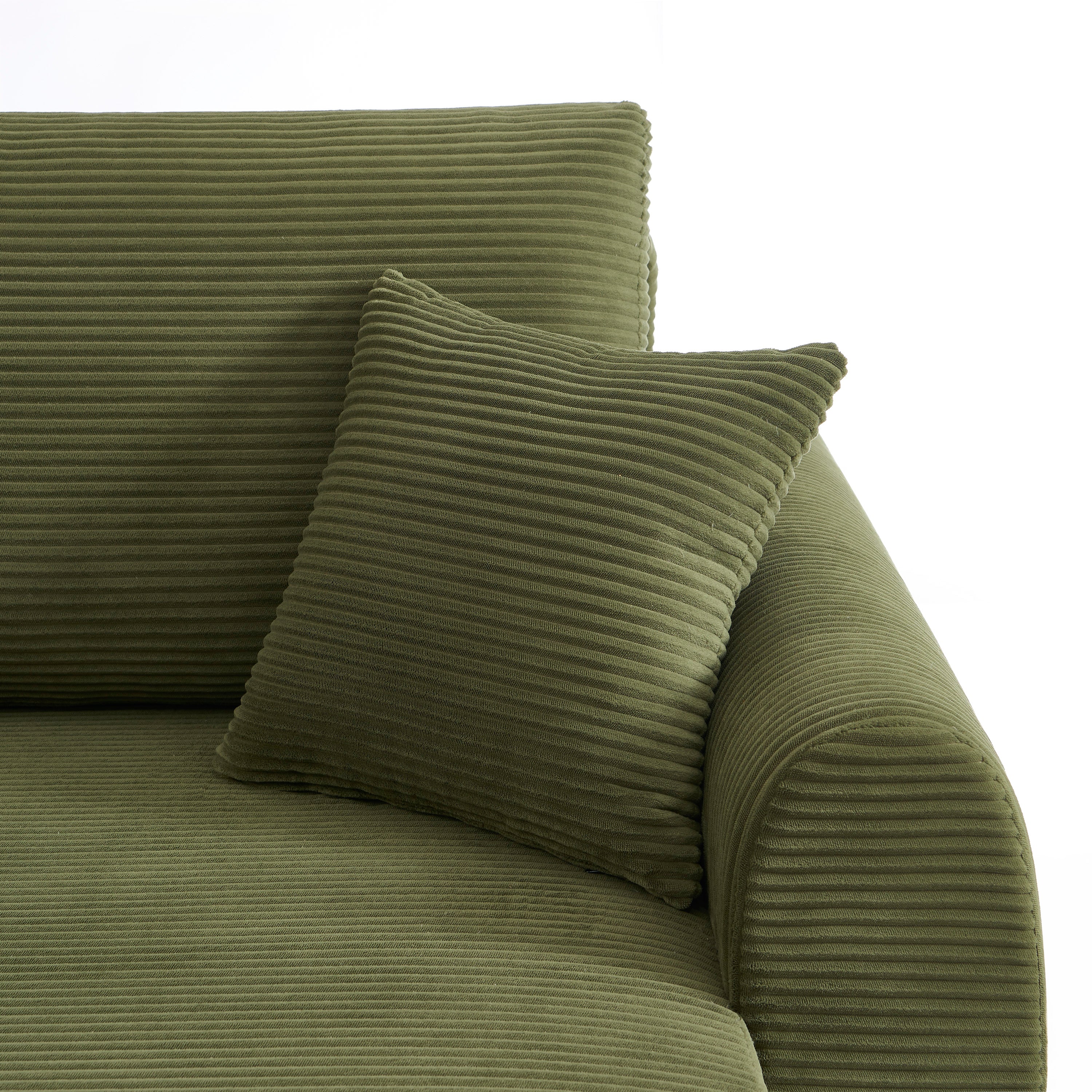 DANILO 98" Reversible Convertible Sectional Sofa - Green