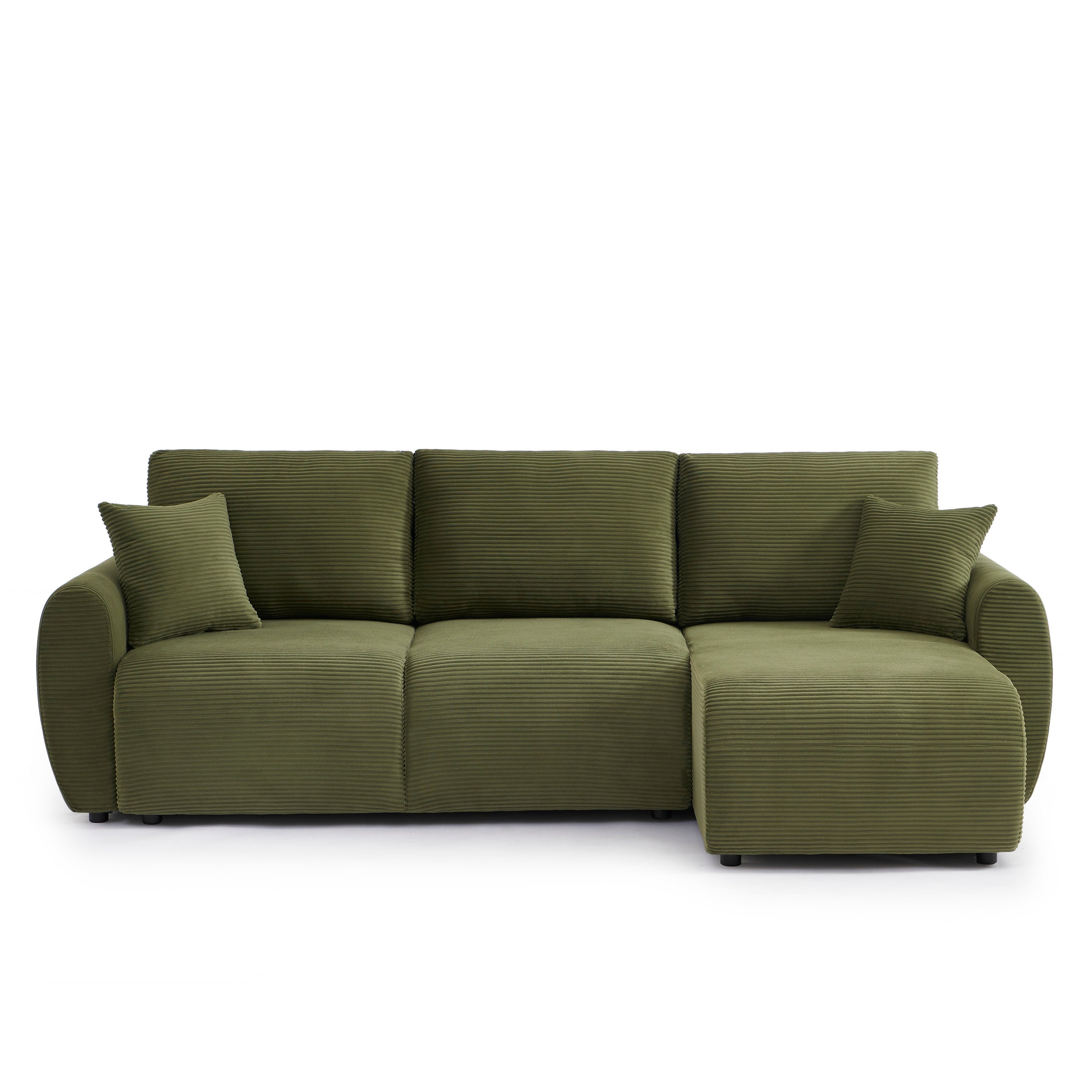 DANILO 98" Reversible Convertible Sectional Sofa - Green