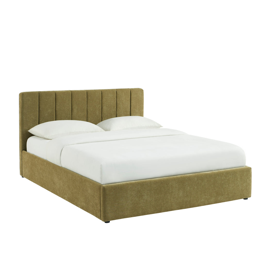 DARIO Upholstered Storage Bed with Slatted Base