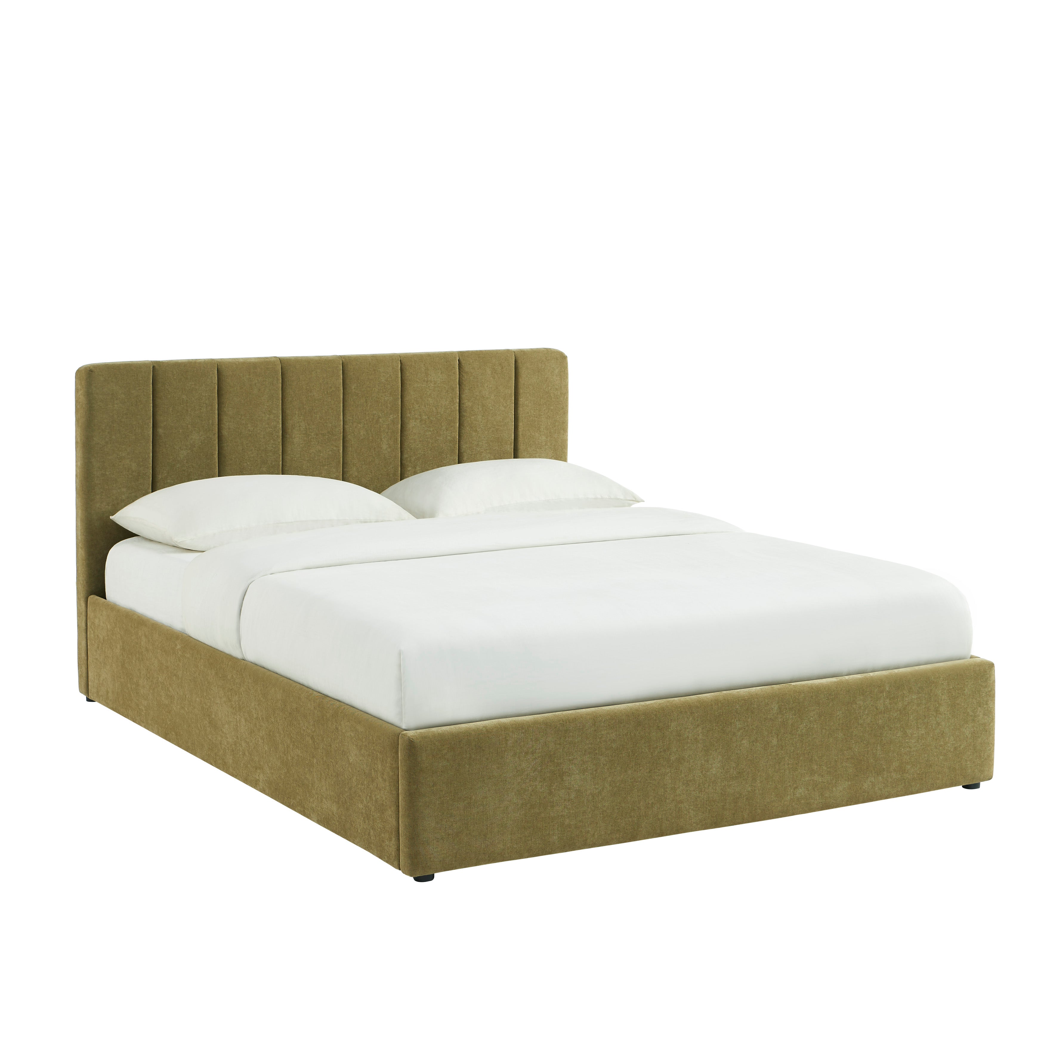 DARIO Upholstered Storage Bed with Slatted Base