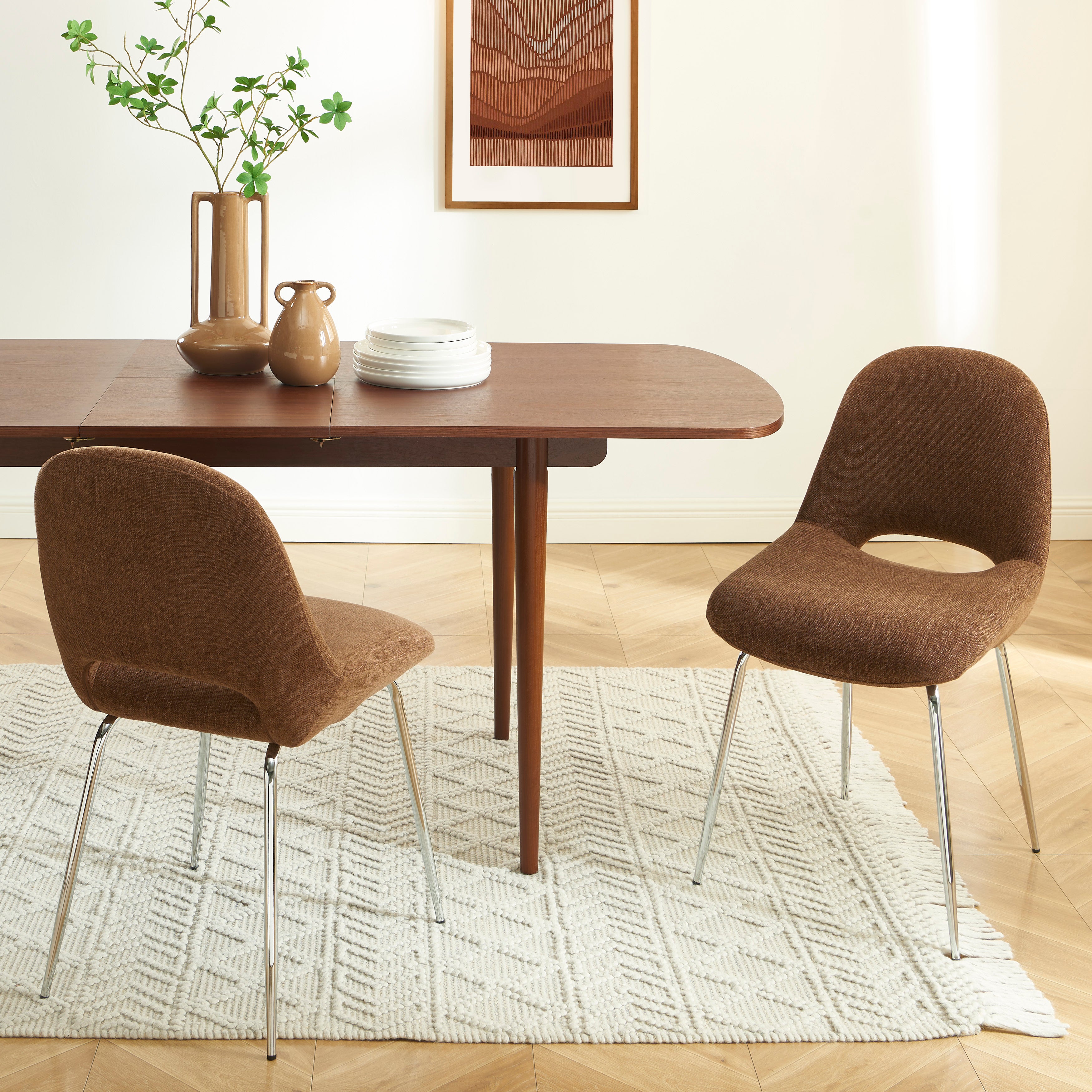 DOON Dining Chair Set - Brown