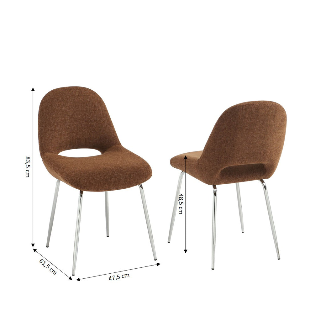 DOON Dining Chair Set - Brown