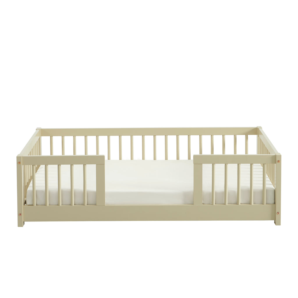 EDEN Kids Bed with Safety Rails 28" x 55"  - Beige