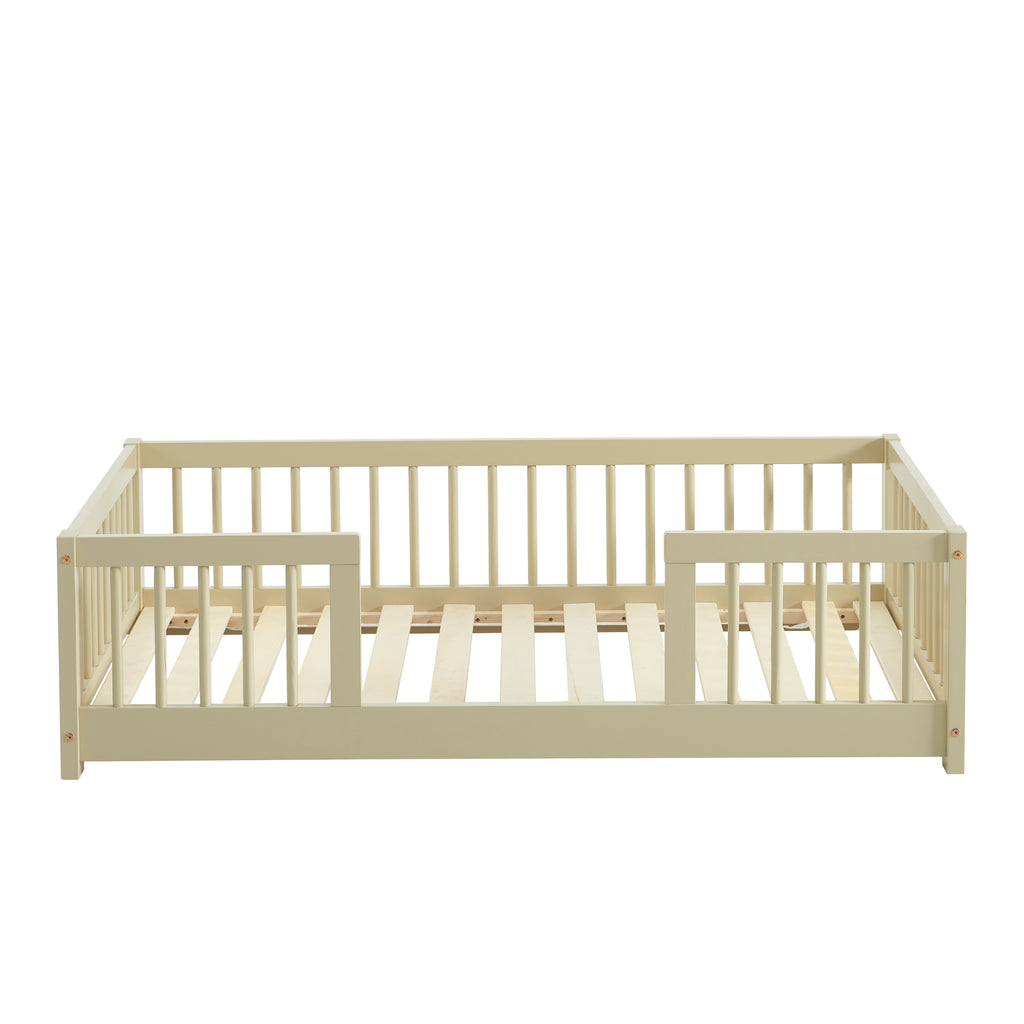 EDEN Kids Bed with Safety Rails 28" x 55" - Beige