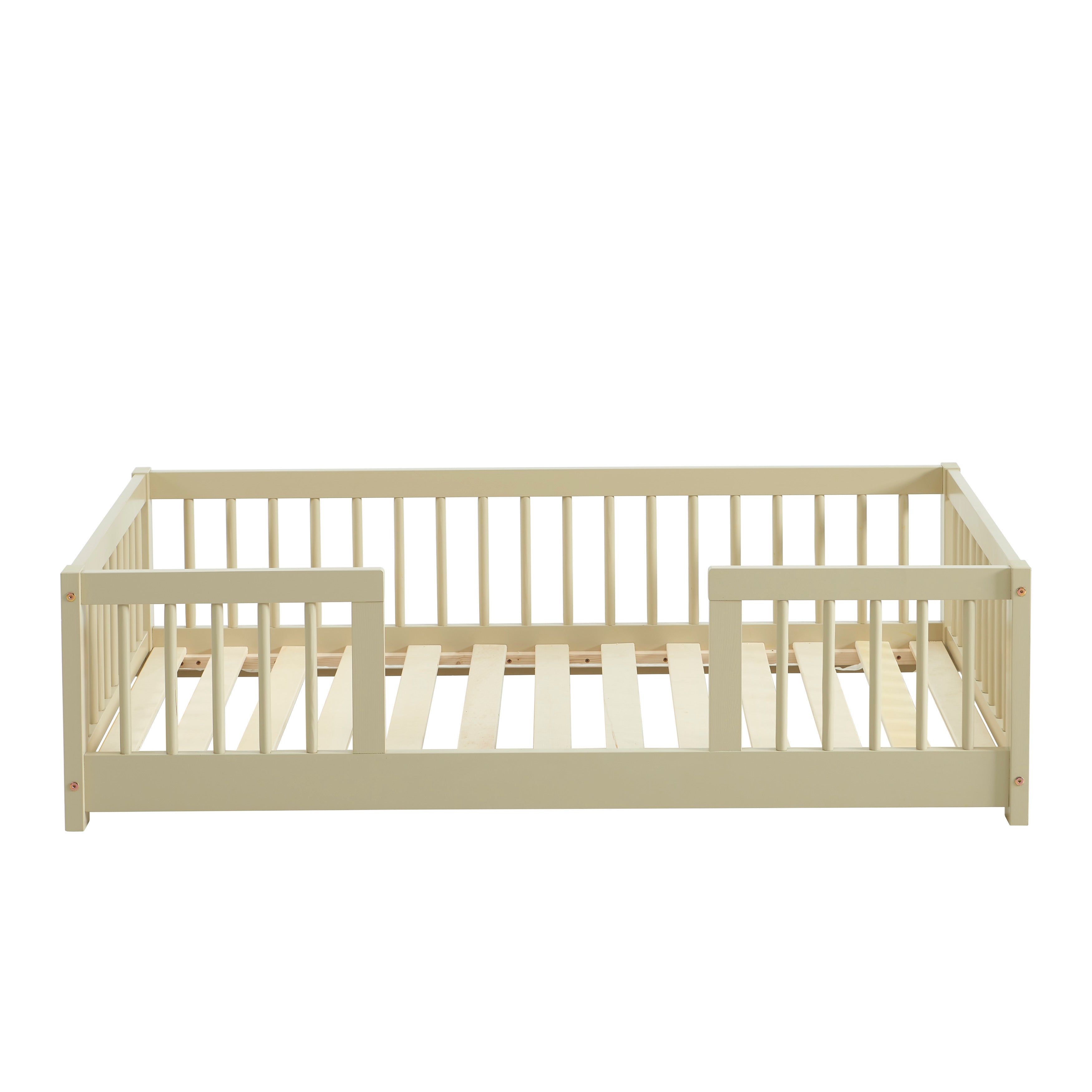 EDEN Kids Bed with Safety Rails 28" x 55" - Beige