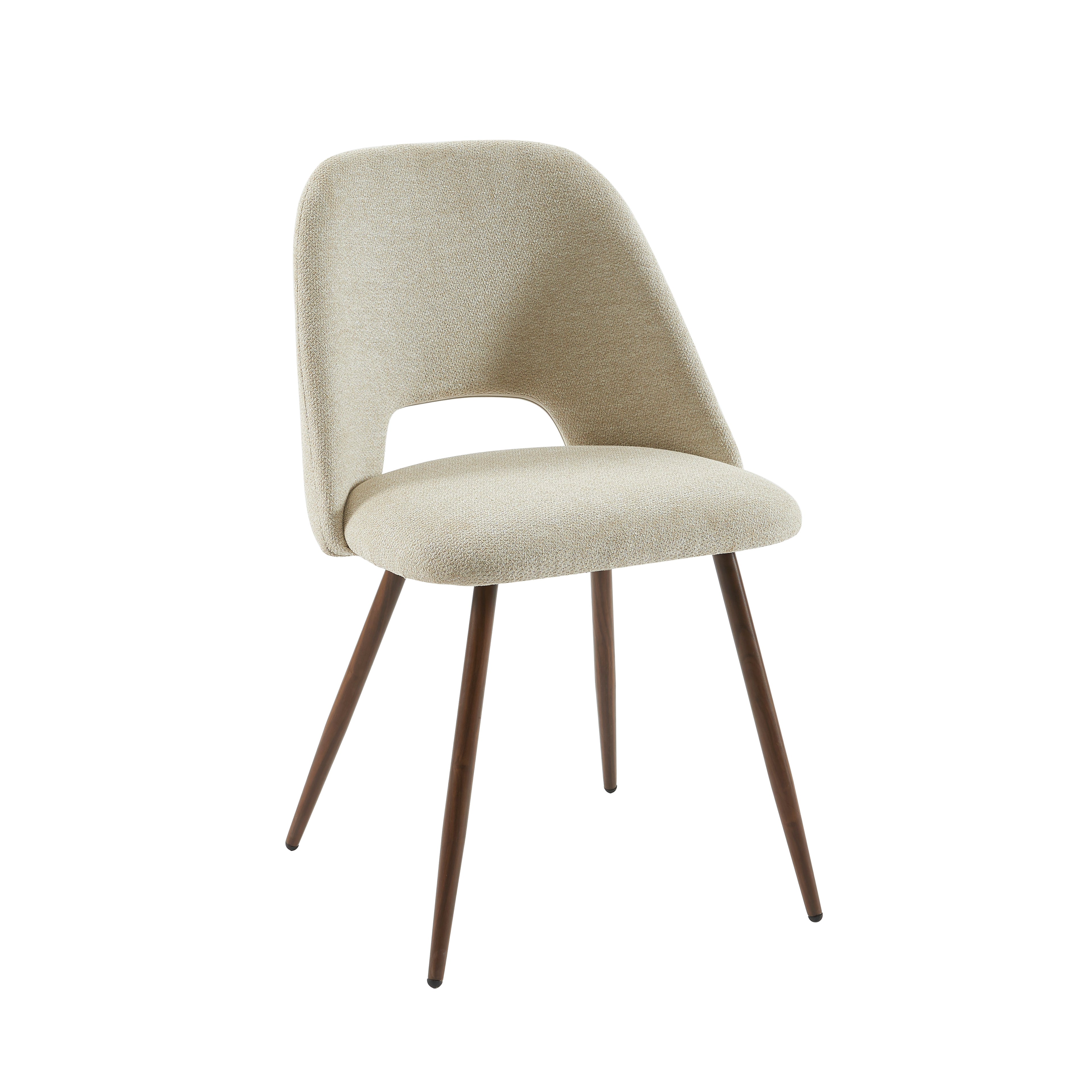 ELISABETH Set of 2 Upholstered Dining Chairs - Beige